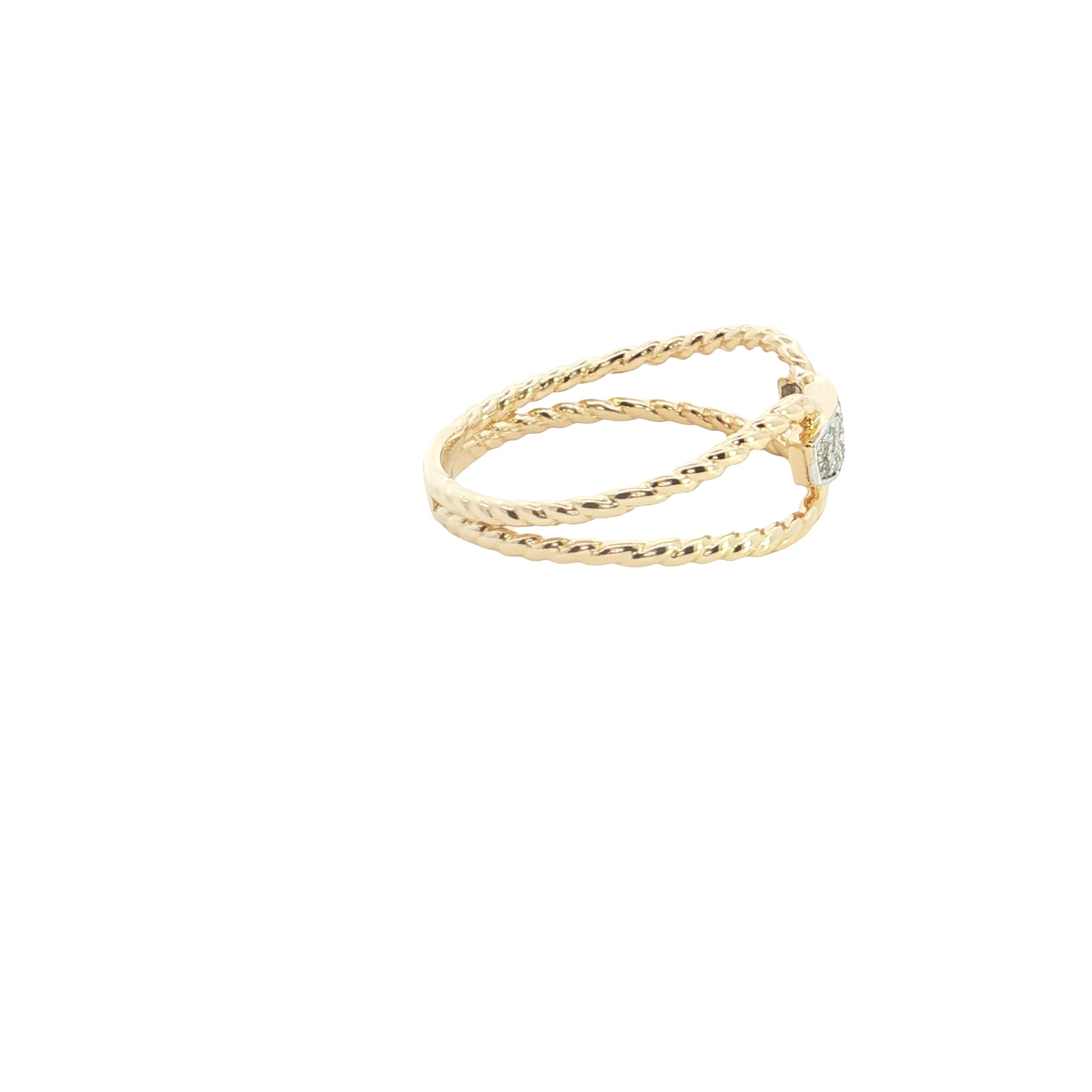 Round Brilliant Cut Lab grown Diamond with pave setting fashion ring