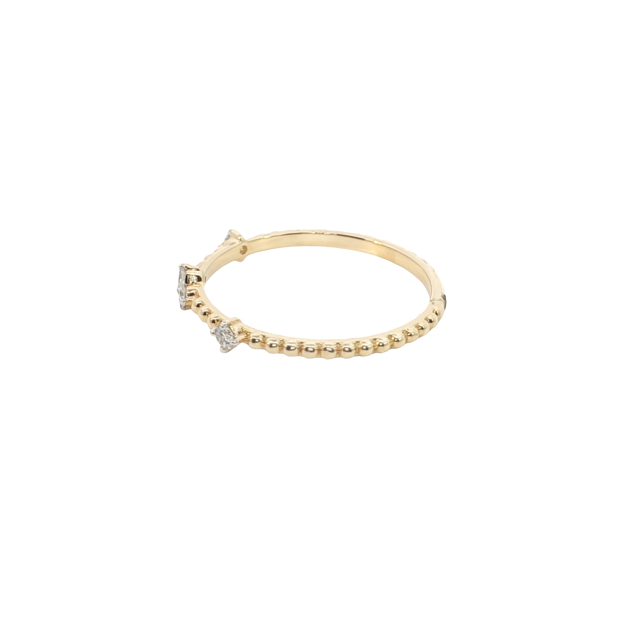 Round Brilliant Cut Lab grown Diamond stackable ring band