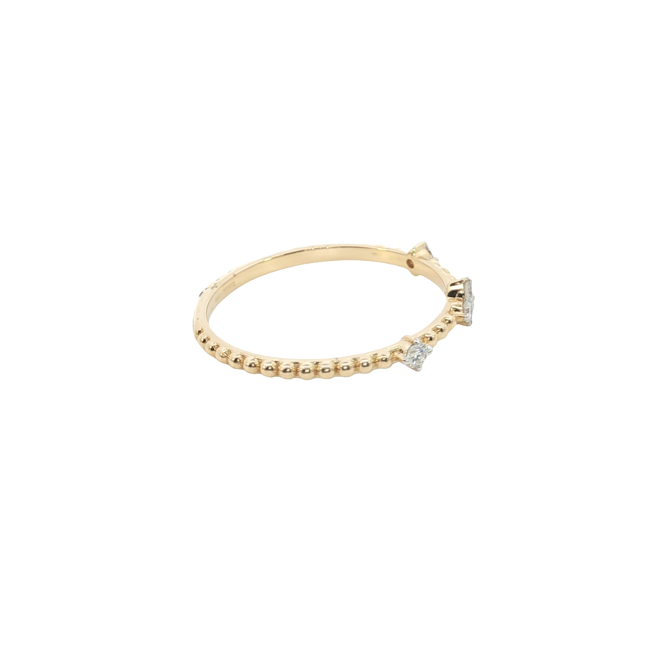 Round Brilliant Cut Lab grown Diamond stackable ring band