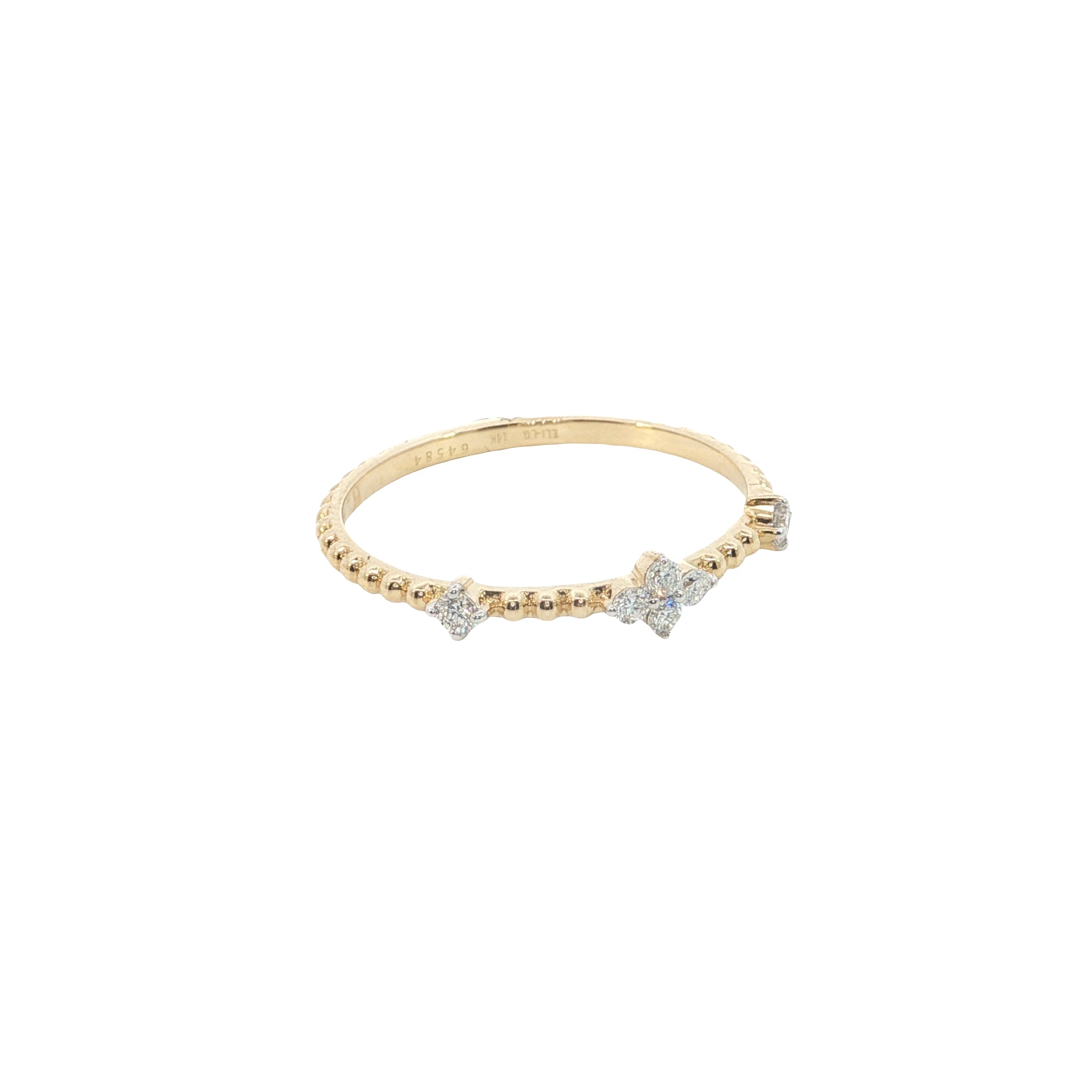 Round Brilliant Cut Lab grown Diamond stackable ring band