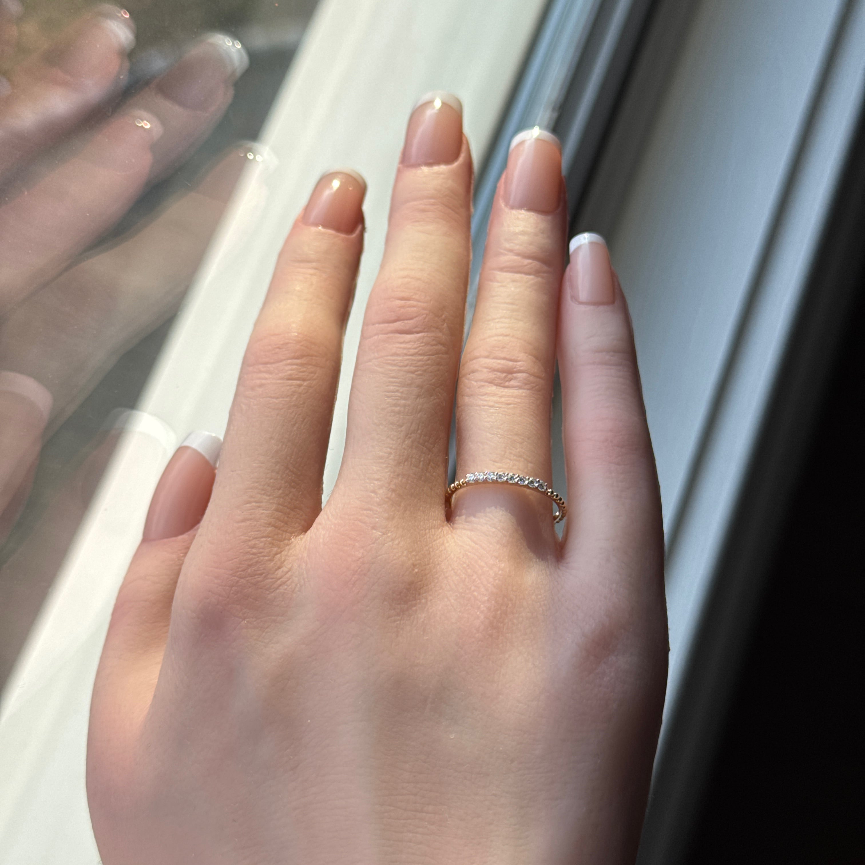 Round Brilliant Cut Lab grown Diamond stackable ring band