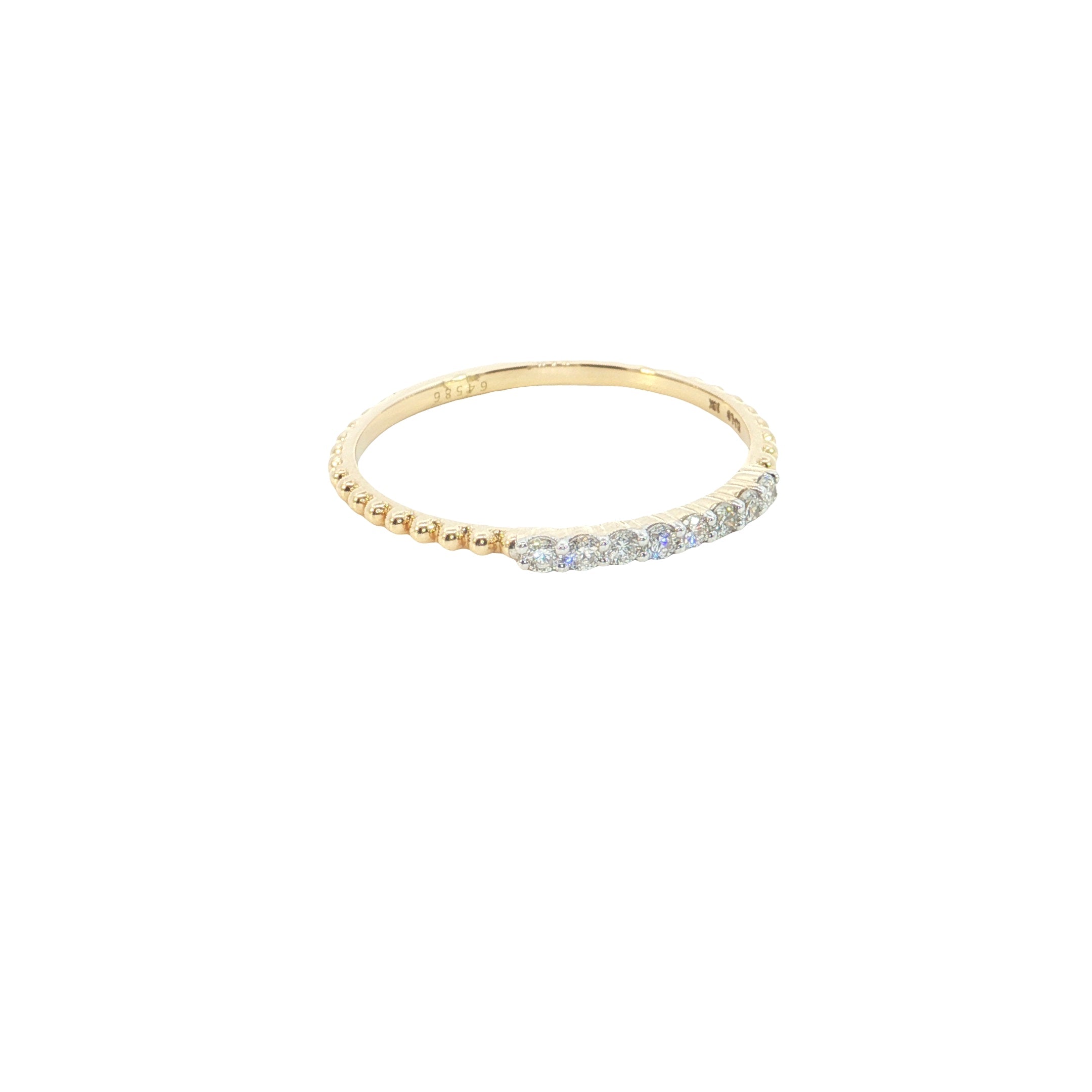 Round Brilliant Cut Lab grown Diamond stackable ring band