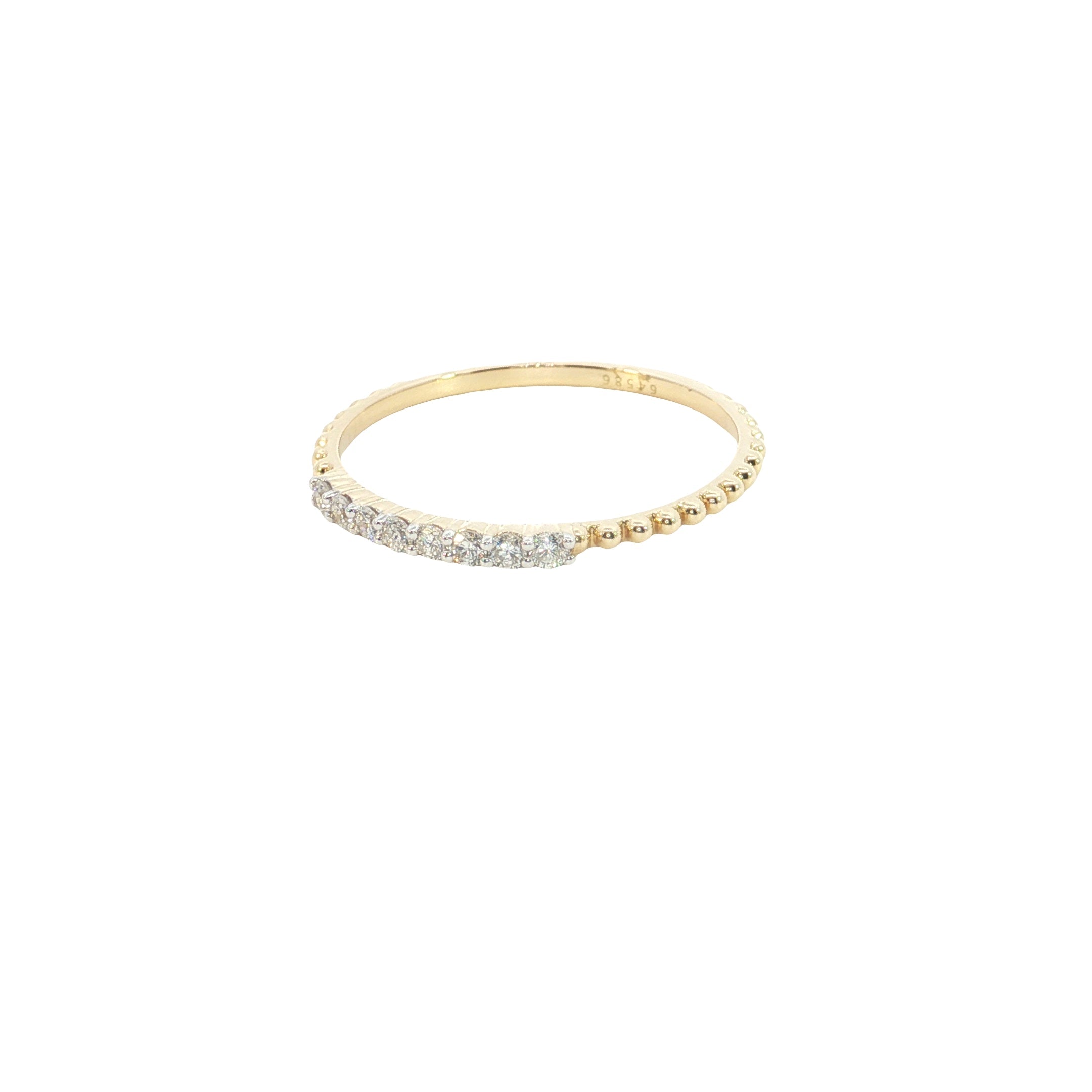 Round Brilliant Cut Lab grown Diamond stackable ring band
