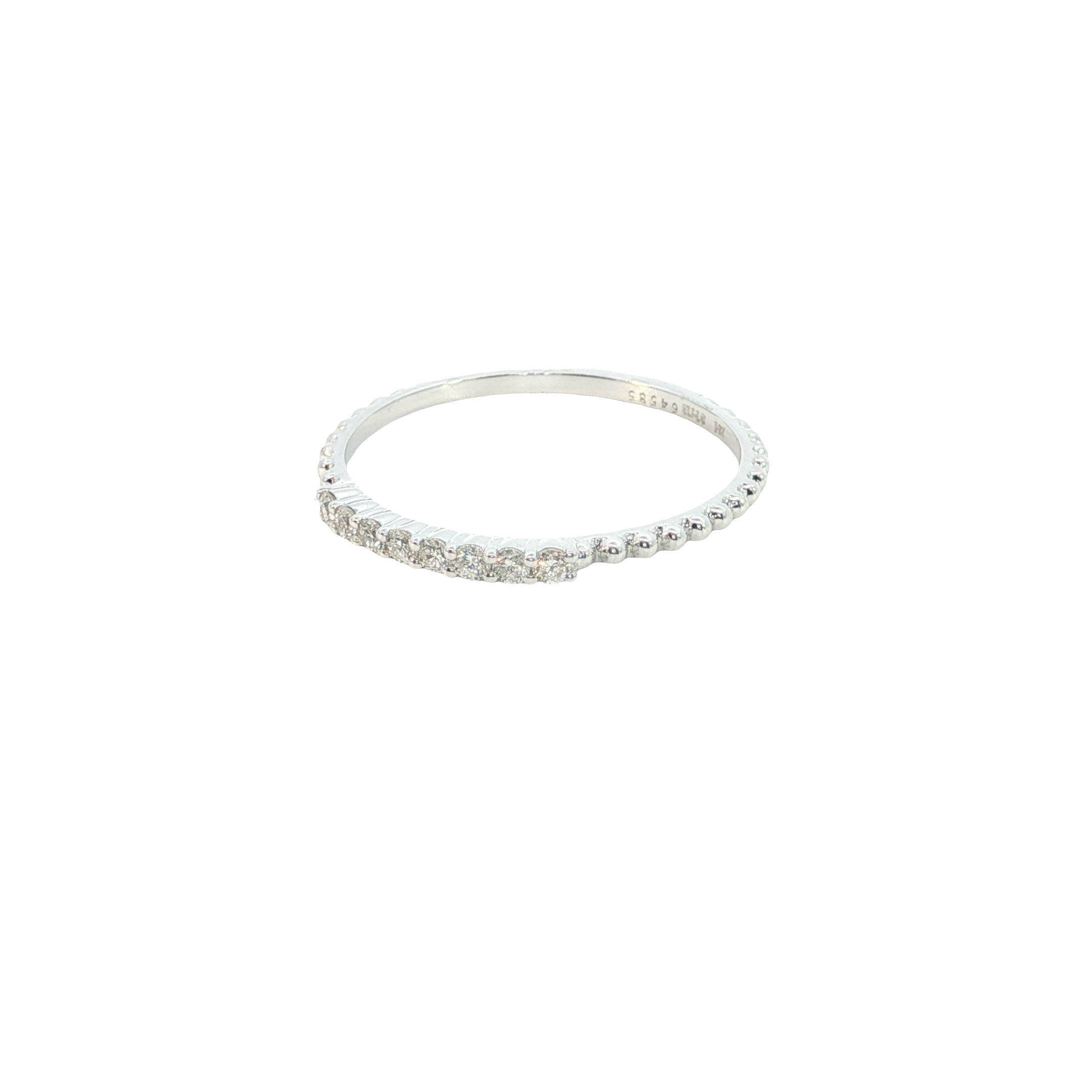 Round Brilliant Cut Lab grown Diamond stackable ring band