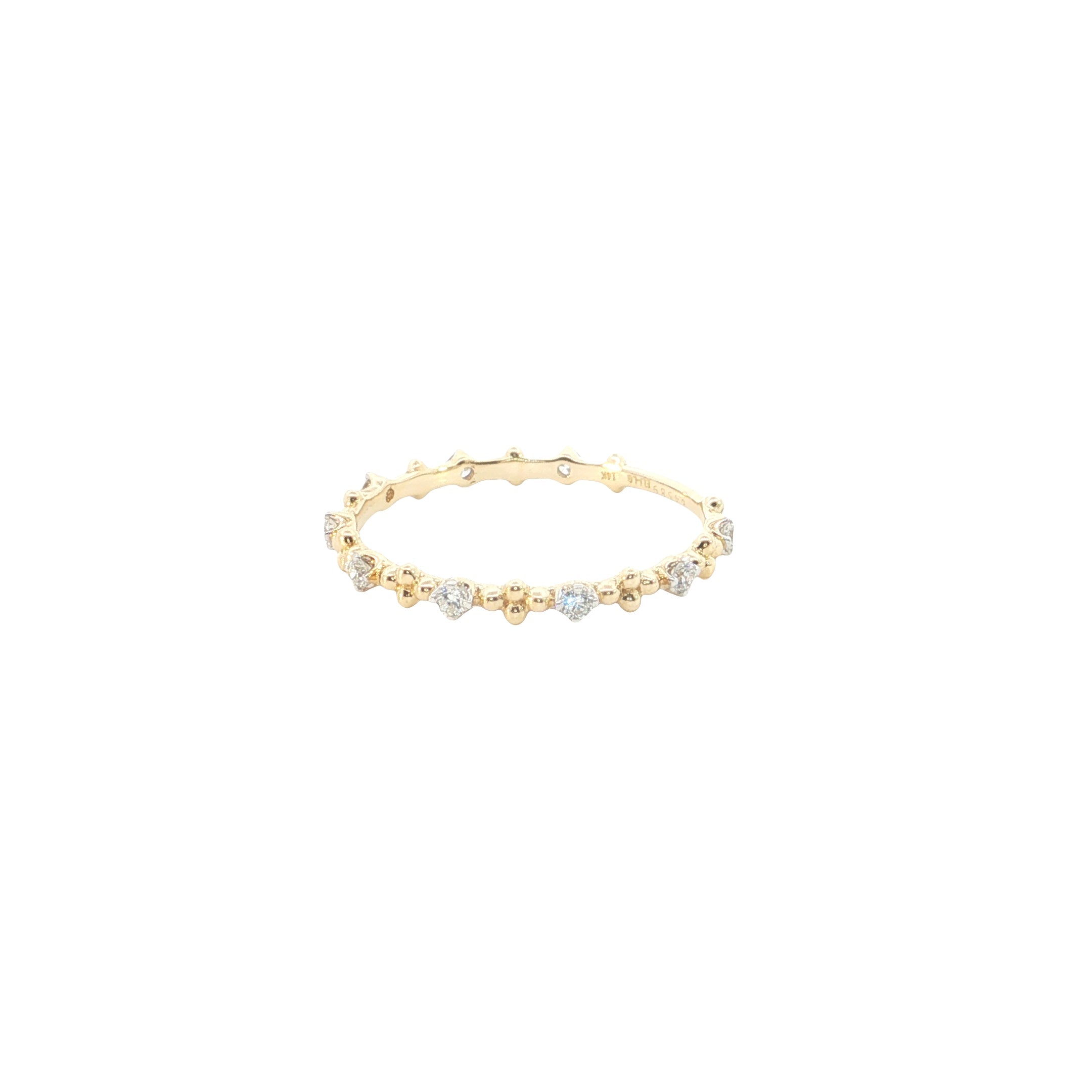 Round Brilliant Cut Lab grown Diamond stackable Ring  Band