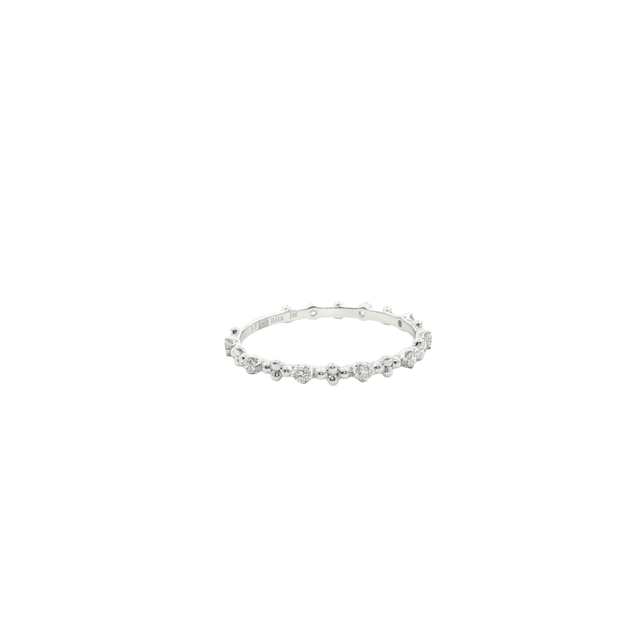 Round Brilliant Cut Lab grown Diamond stackable Ring  Band