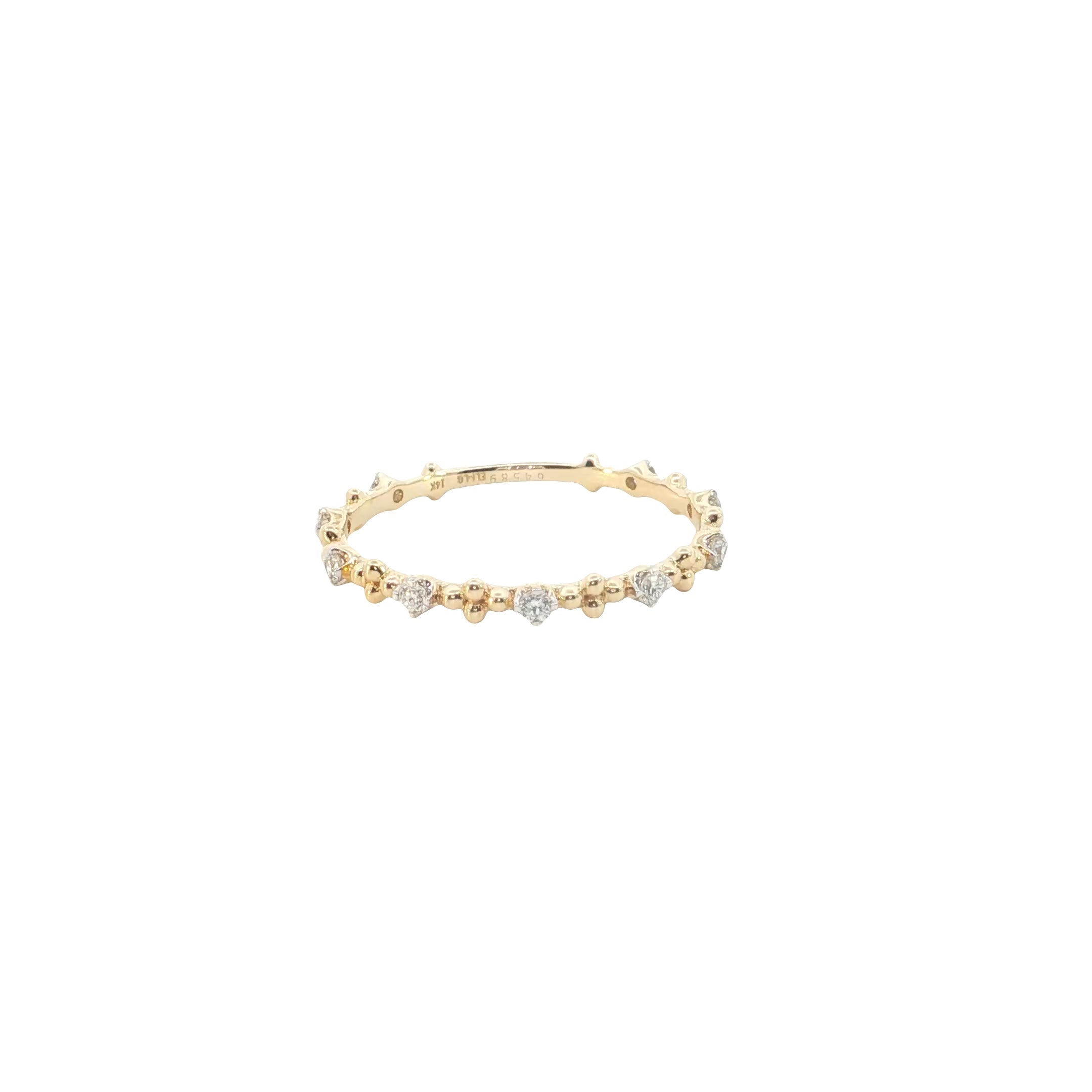 Round Brilliant Cut Lab grown Diamond stackable Ring  Band