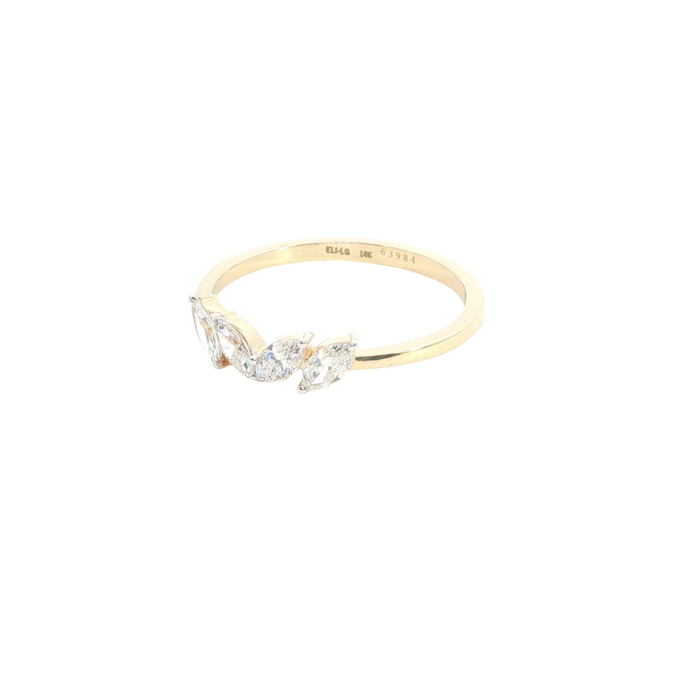 marquise Cut Lab grown Diamond stackable ring band