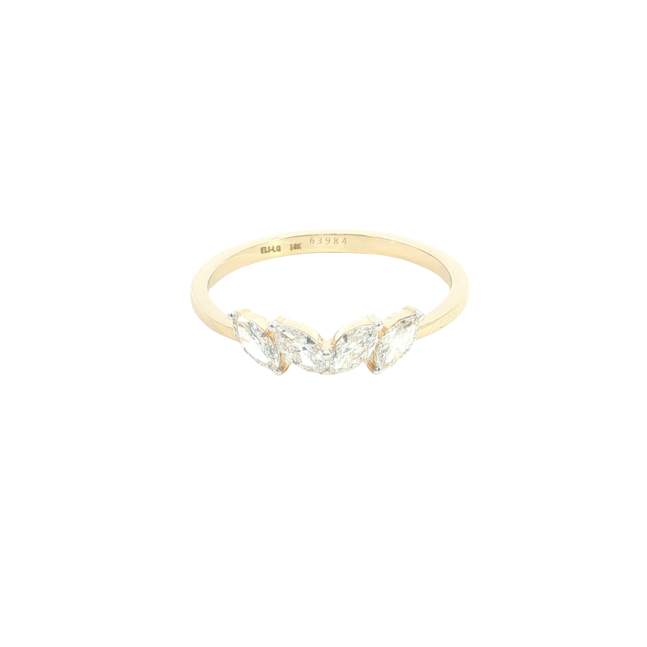 marquise Cut Lab grown Diamond stackable ring band
