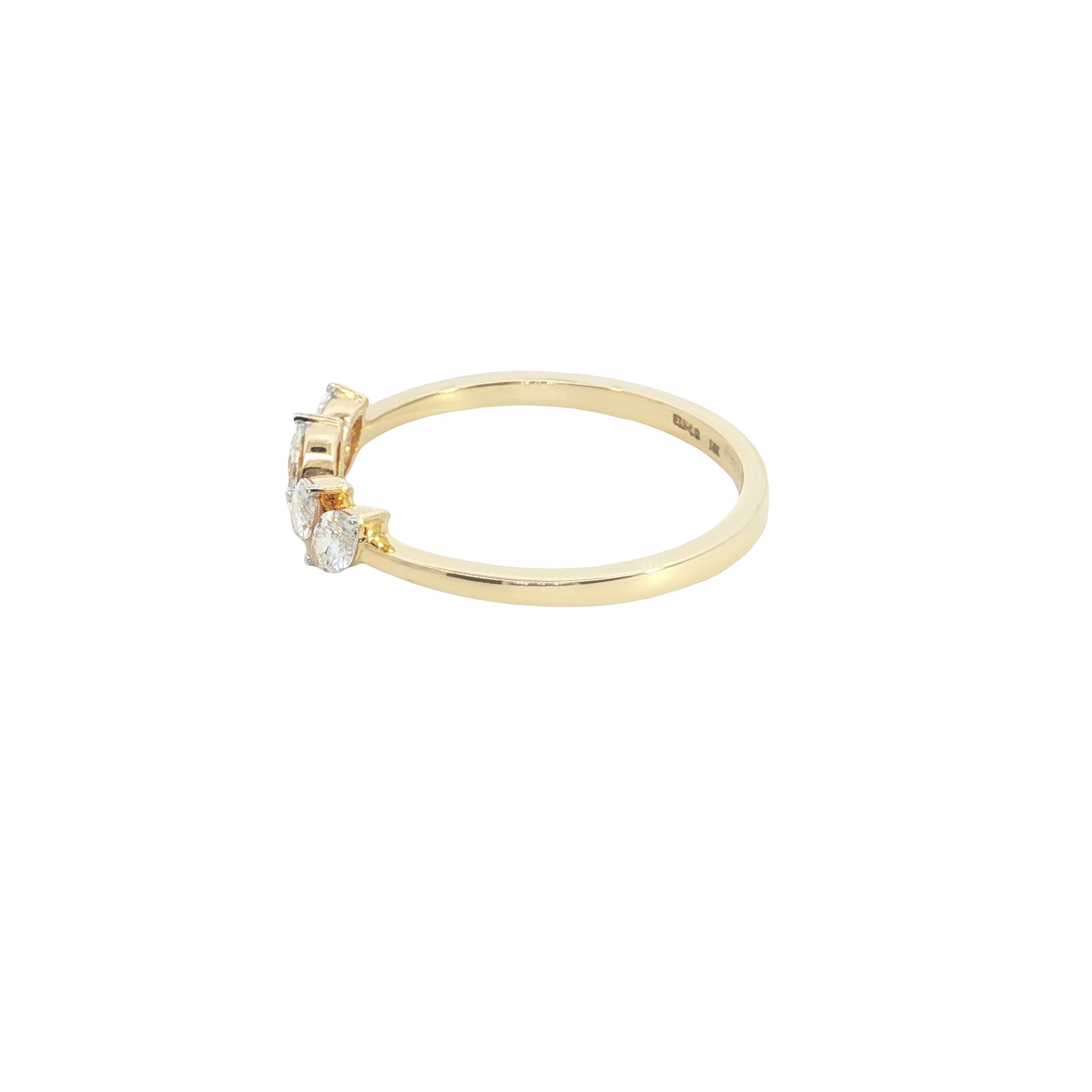 marquise Cut Lab grown Diamond stackable ring band
