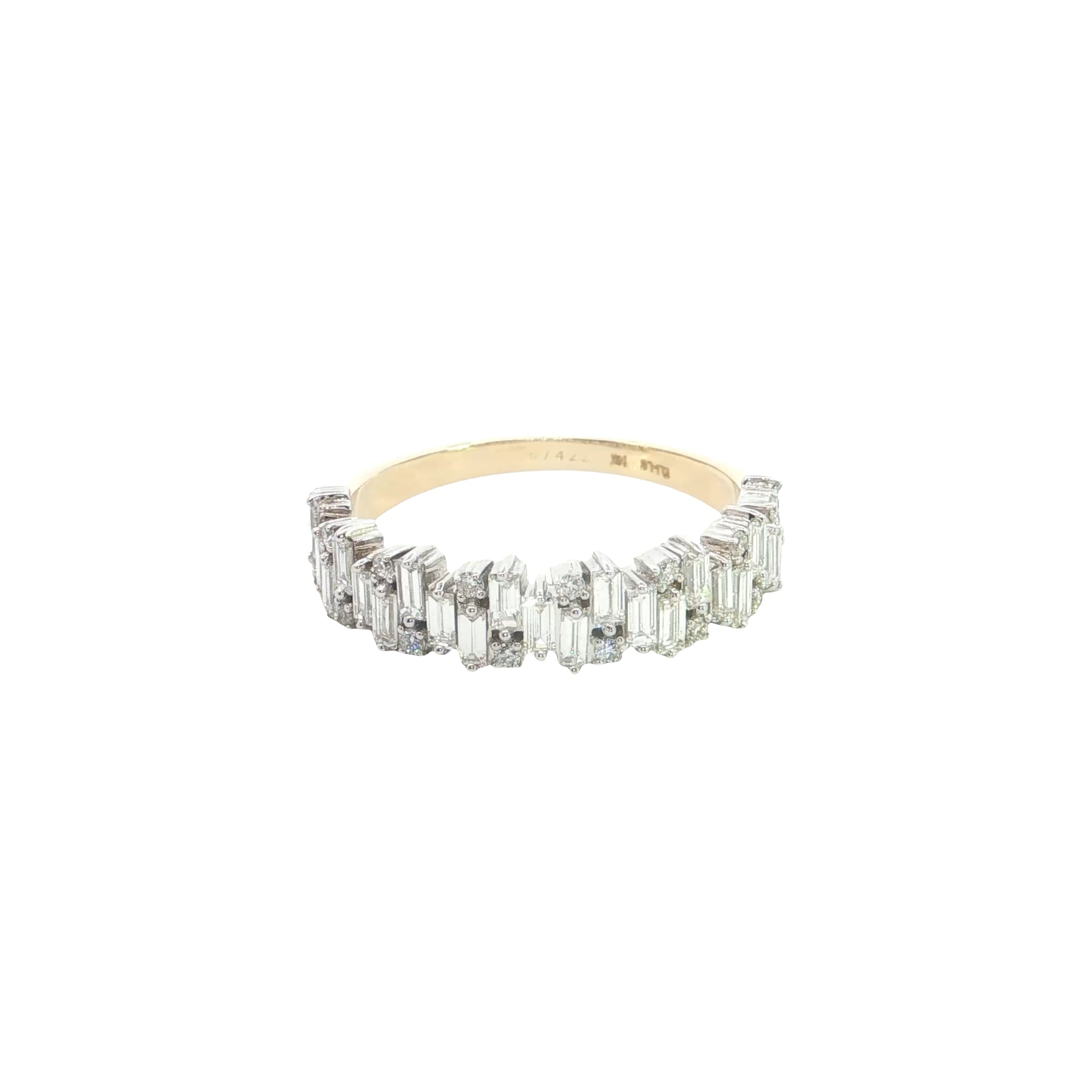 buggette with round brilliant cut lab grown diamond  fashion ring band