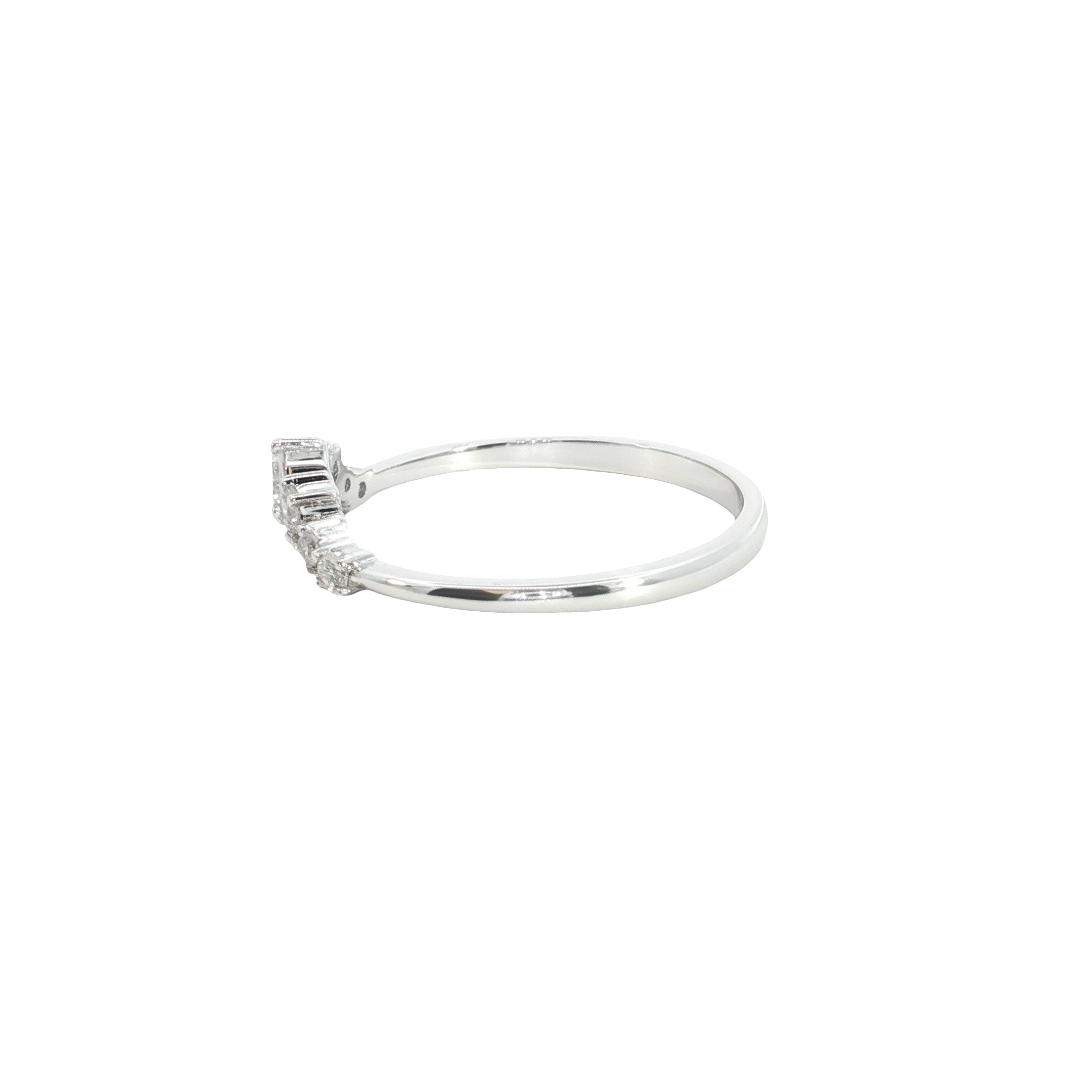round brilliant cut lab diamond stackale ring band