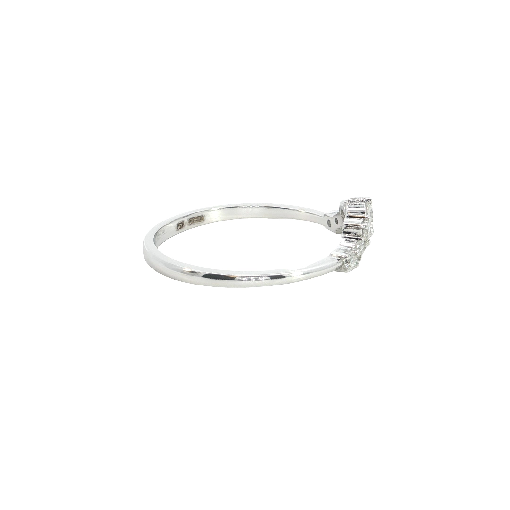 round brilliant cut lab diamond stackale ring band