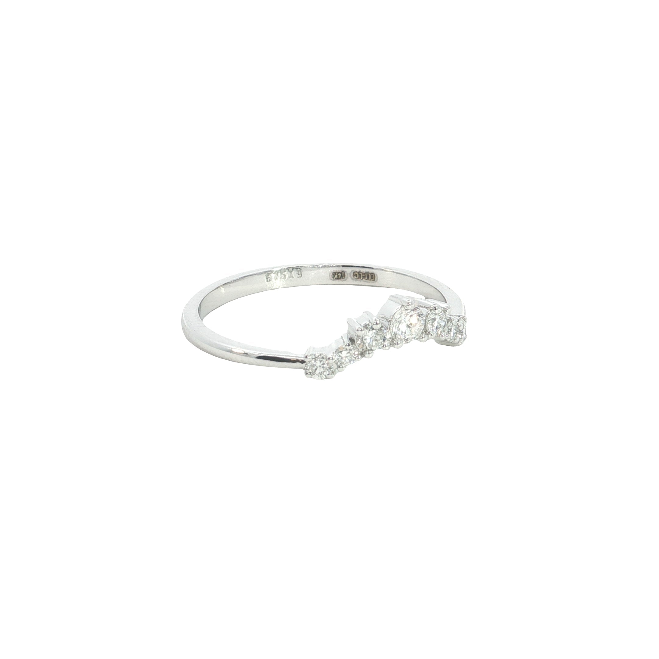 round brilliant cut lab diamond stackale ring band