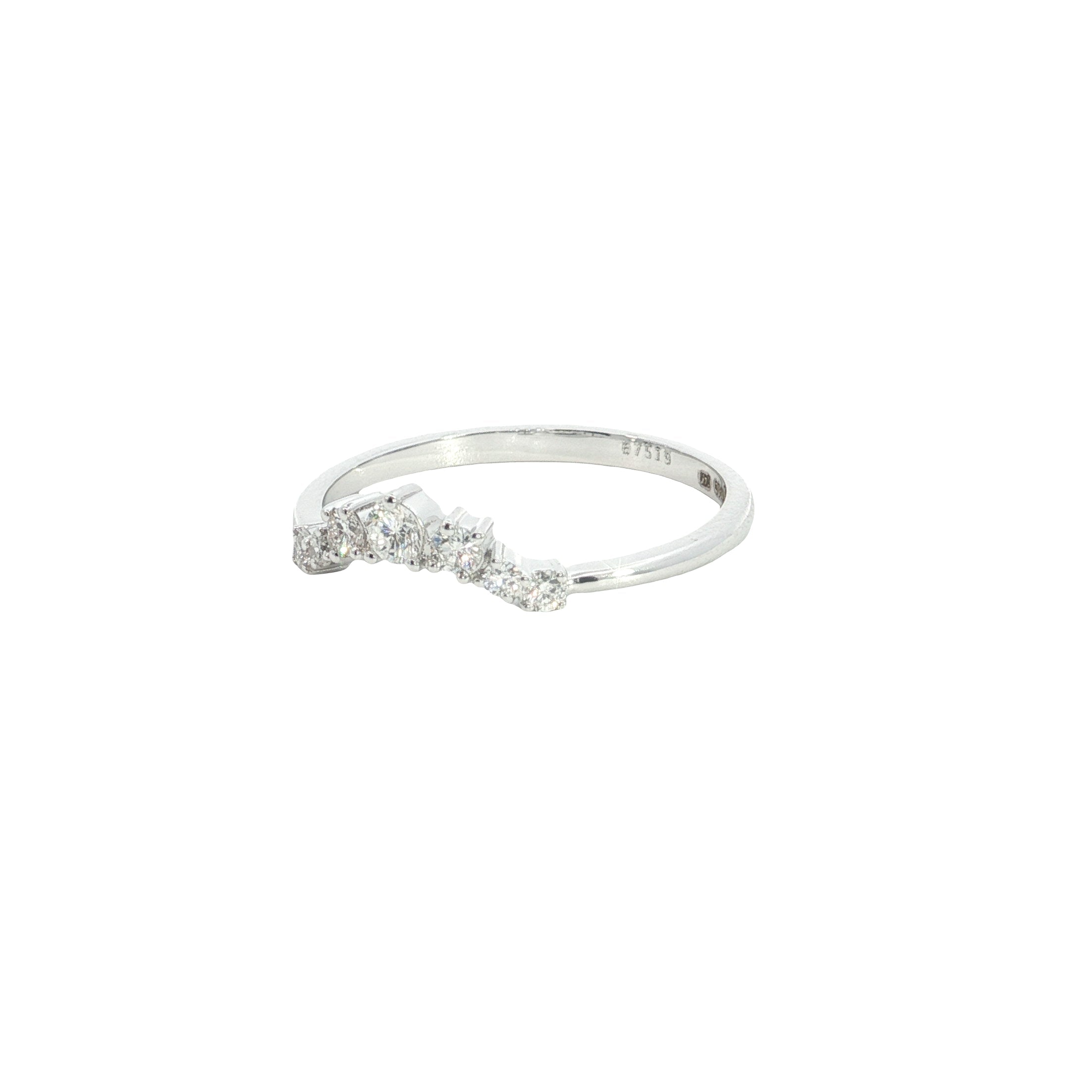 round brilliant cut lab diamond stackale ring band