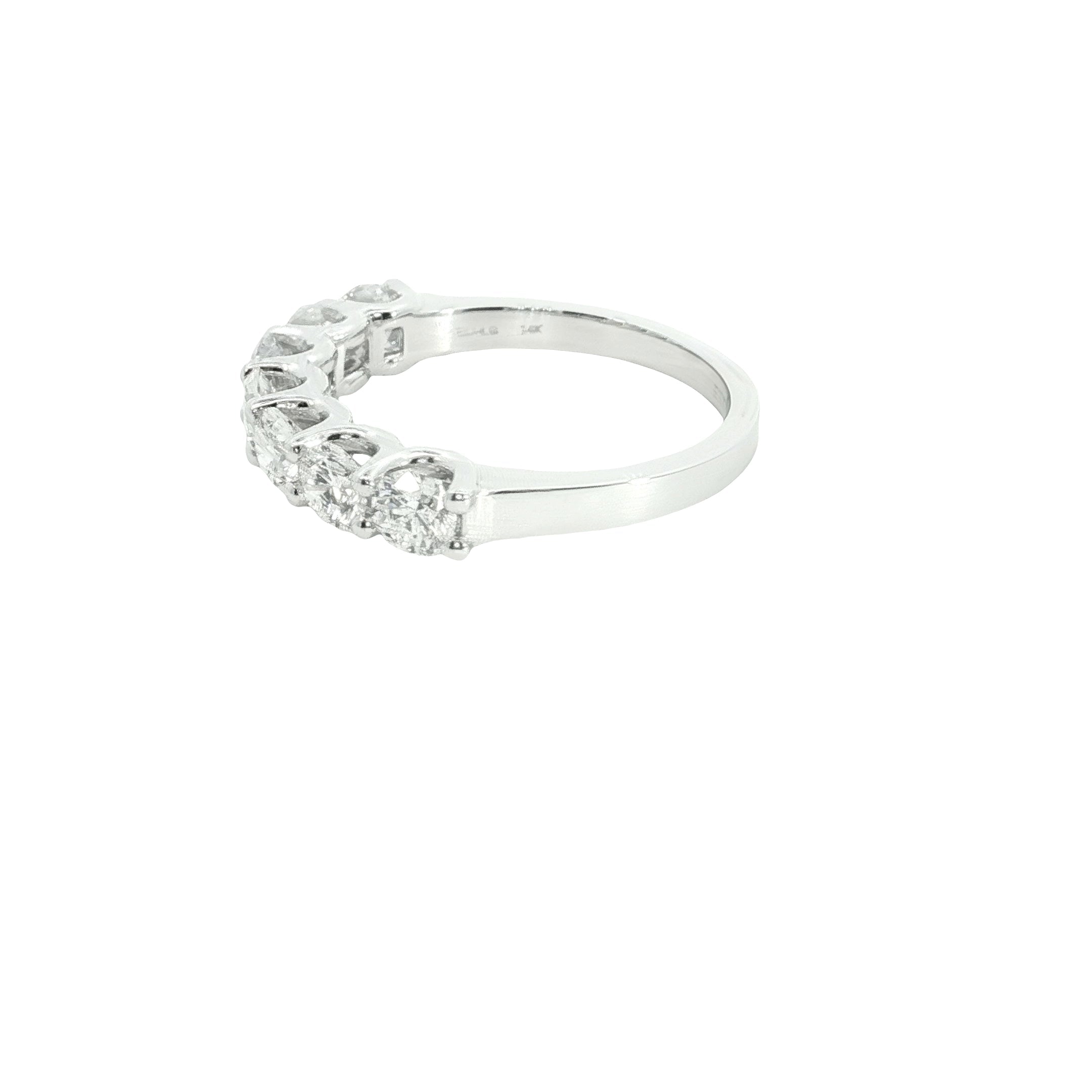 round brilliant cut lab grown diamond  stackable ring band