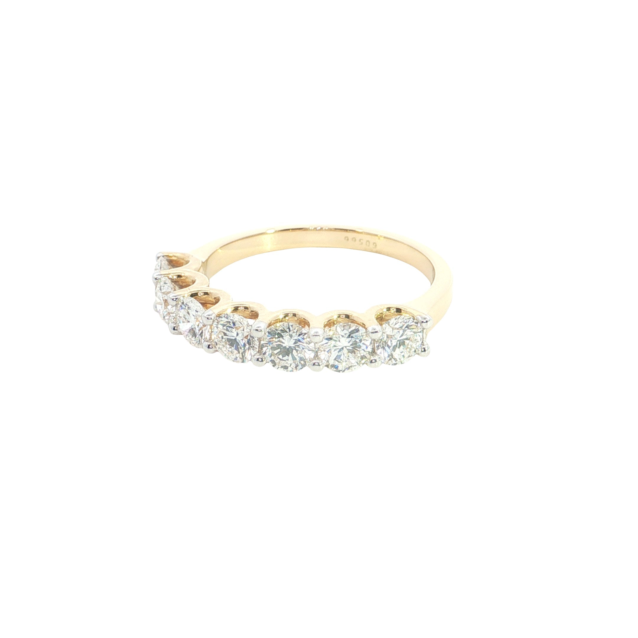 round brilliant cut lab grown diamond  stackable ring band