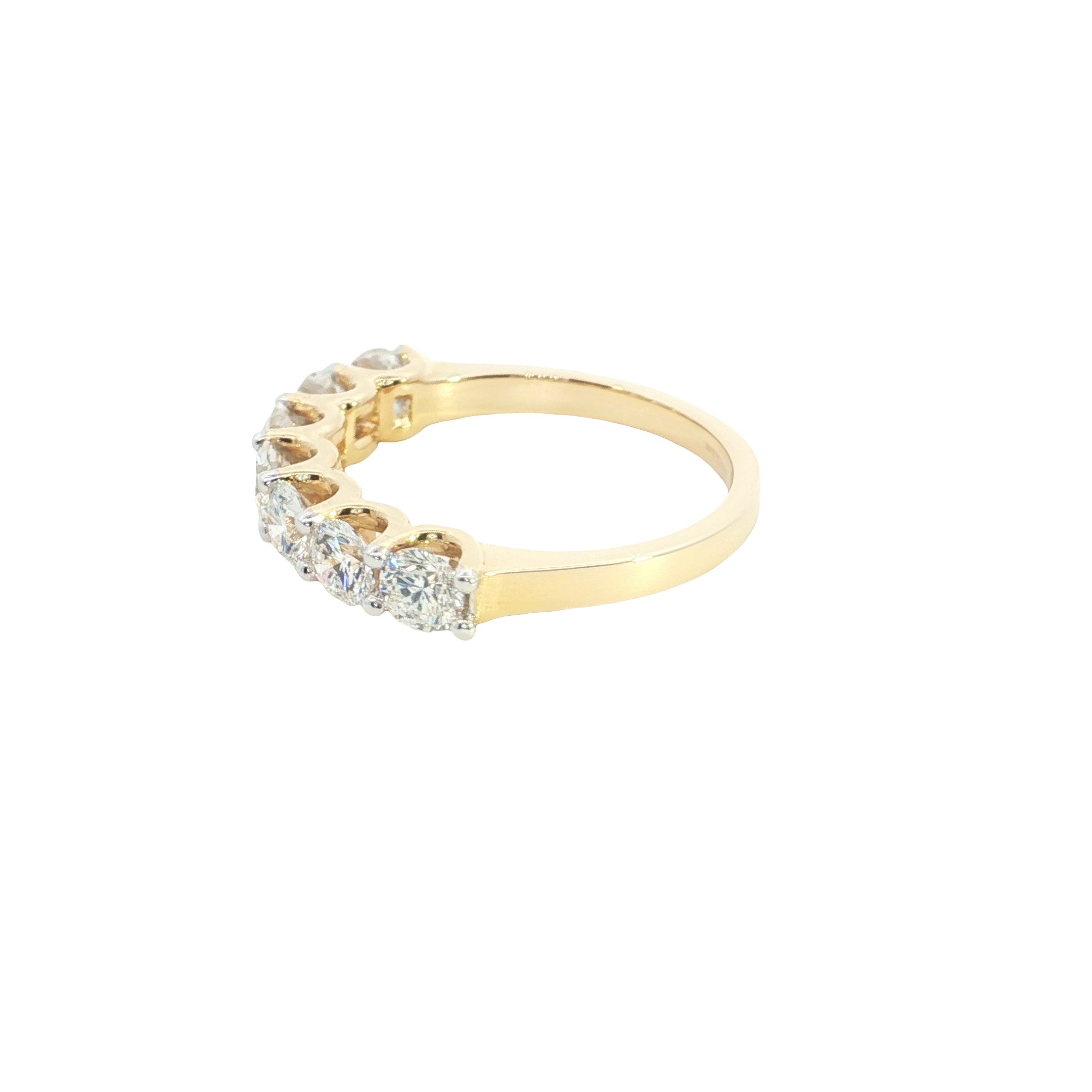 round brilliant cut lab grown diamond  stackable ring band