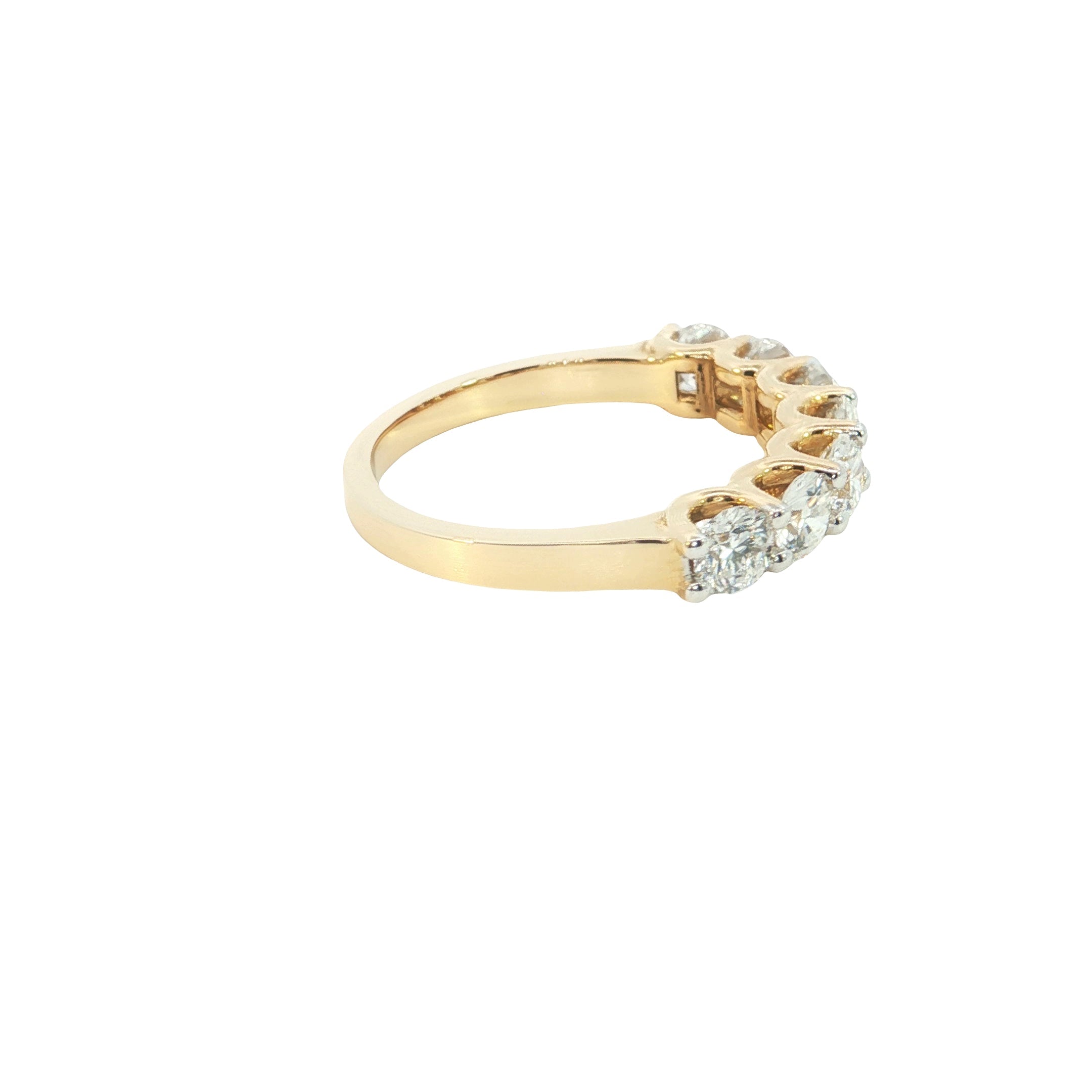 Round Brilliant Cut Lab grown Diamond Half Eternity Ring  Band