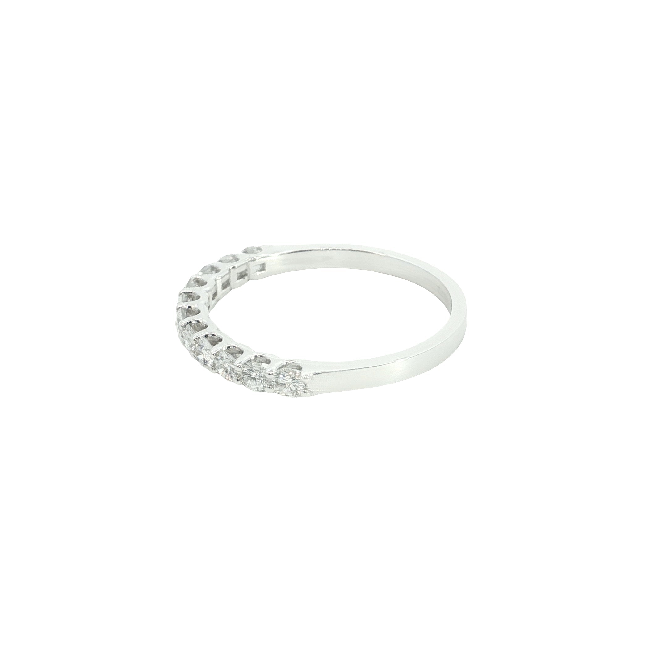 round brilliant cut lab grown diamond  stackable ring band