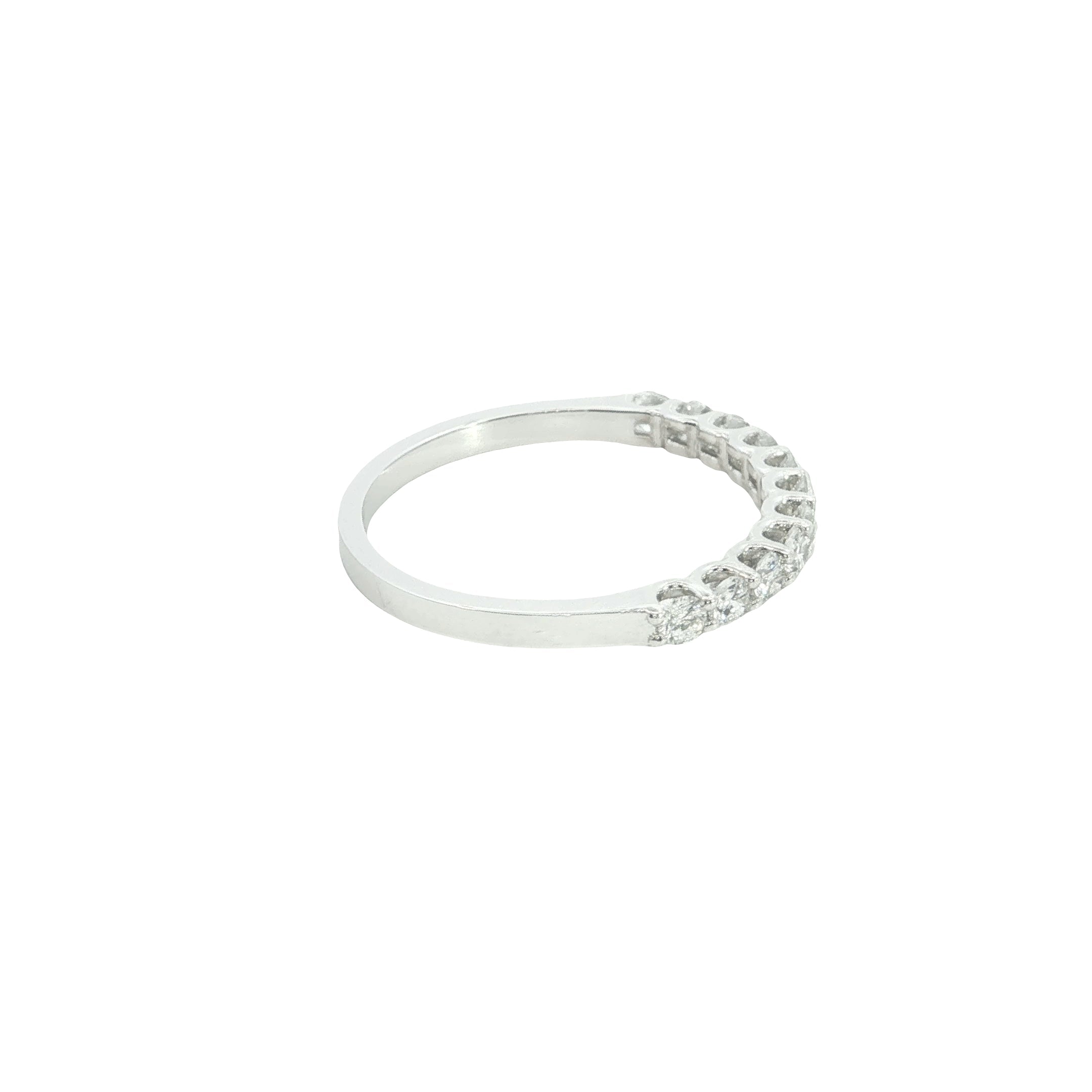 round brilliant cut lab grown diamond  stackable ring band