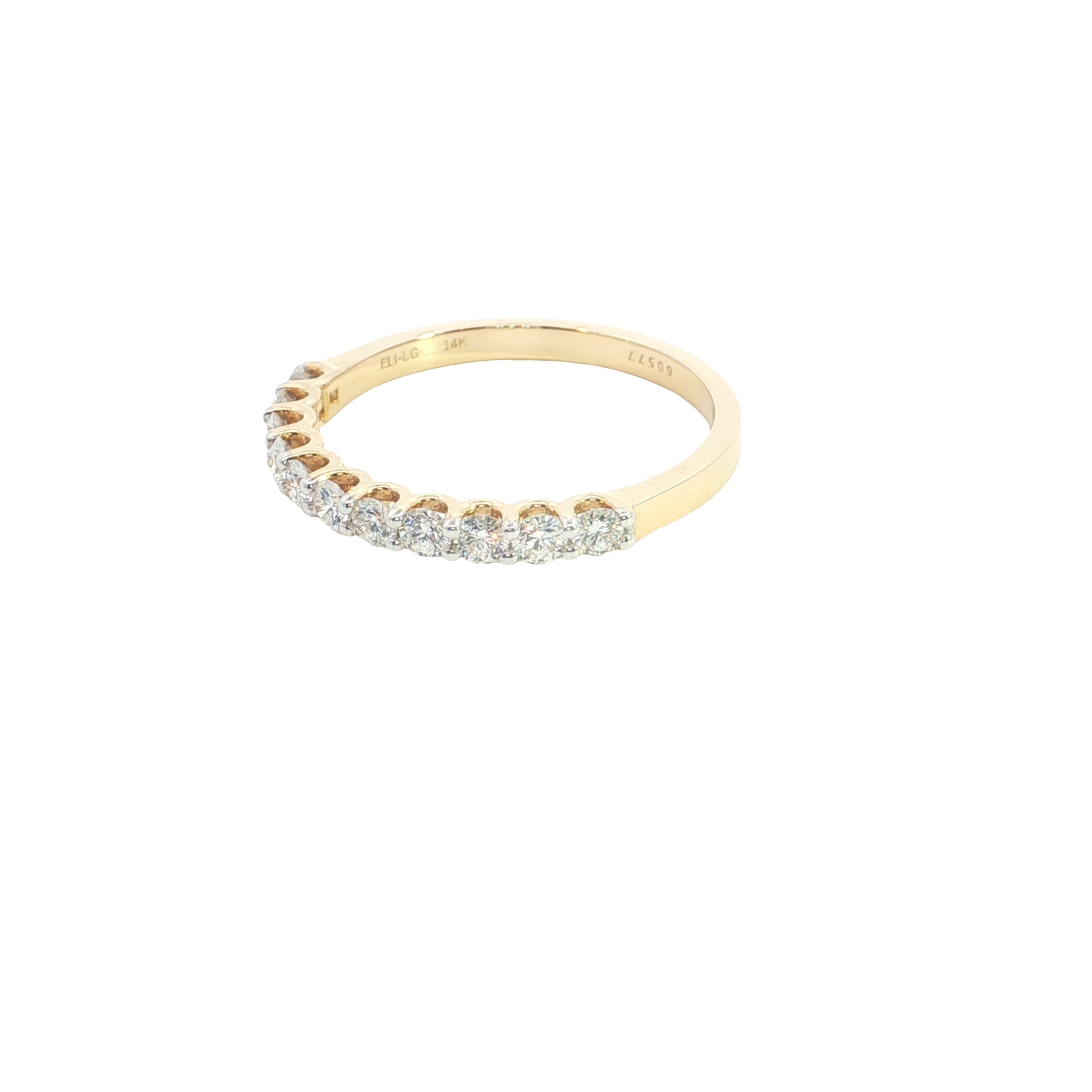 round brilliant cut lab grown diamond  stackable ring band