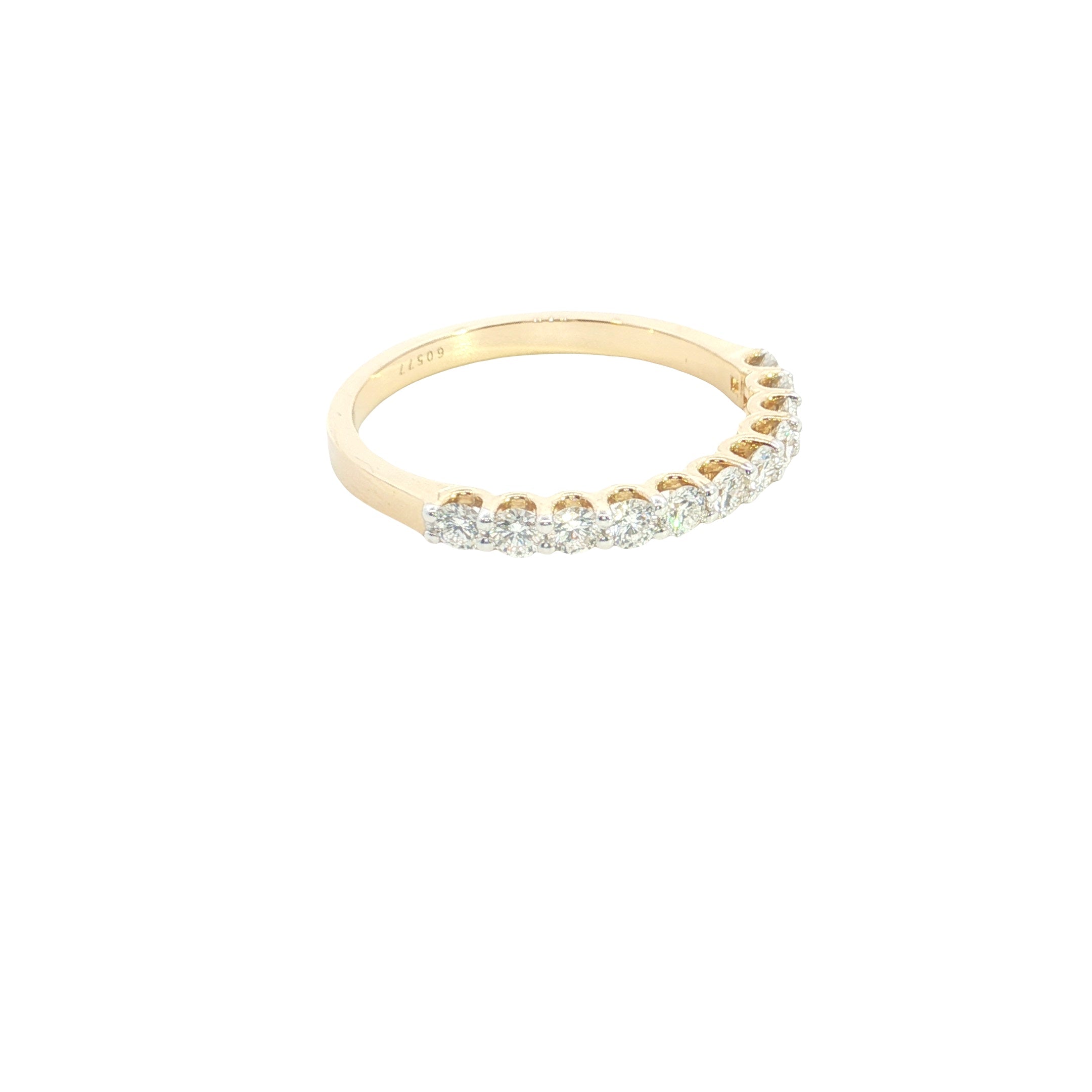 round brilliant cut lab grown diamond  stackable ring band