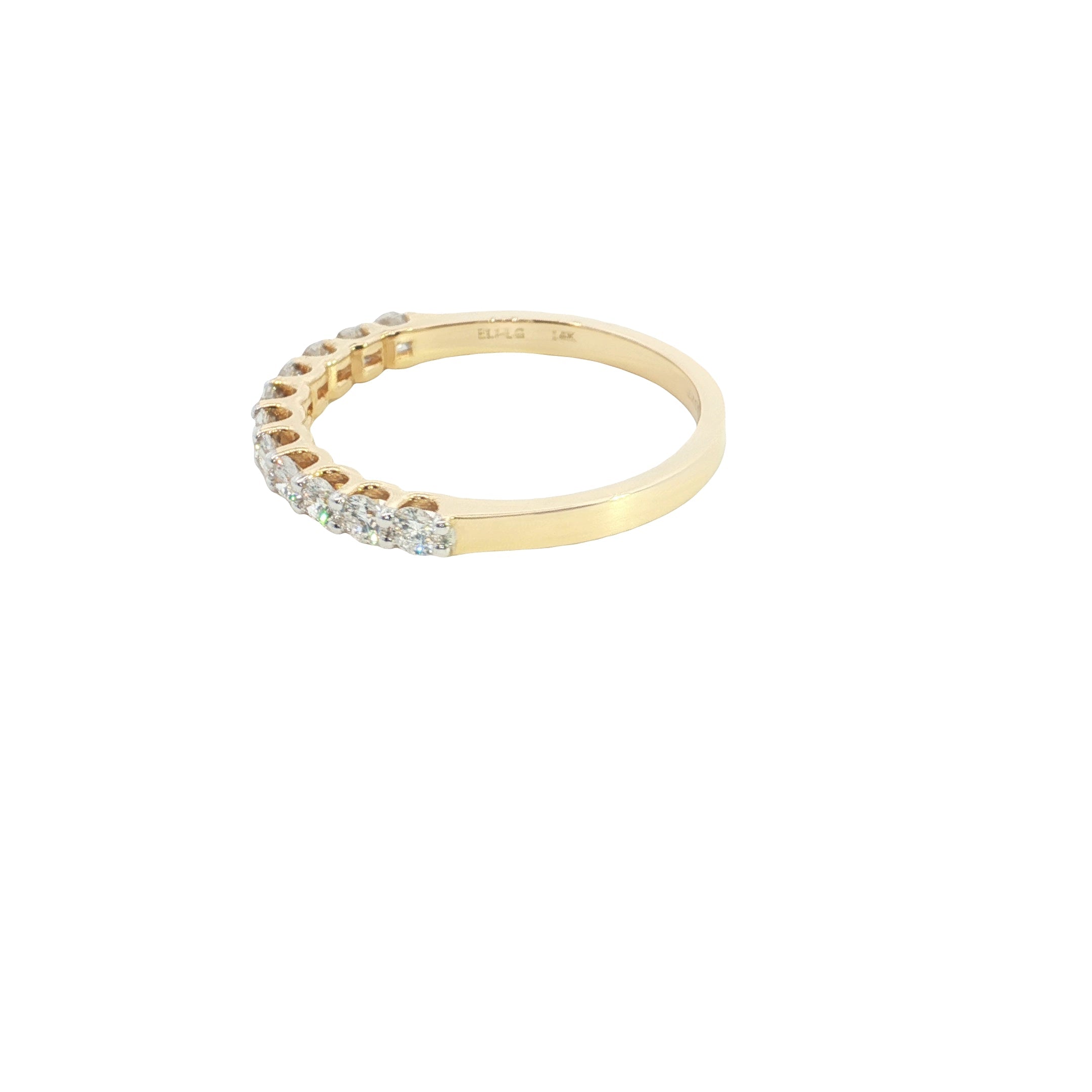 round brilliant cut lab grown diamond  stackable ring band
