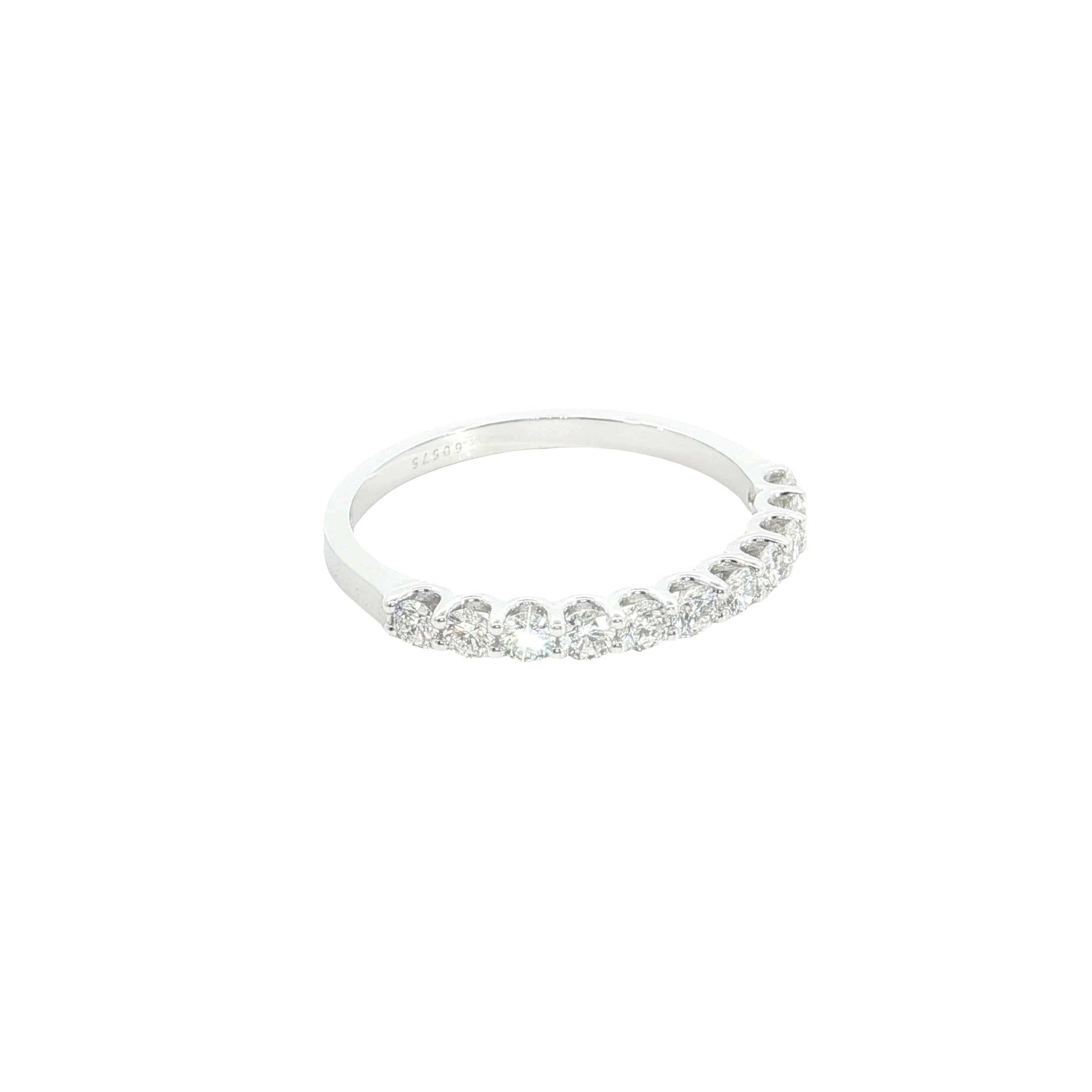 round brilliant cut lab grown diamond  stackable ring band