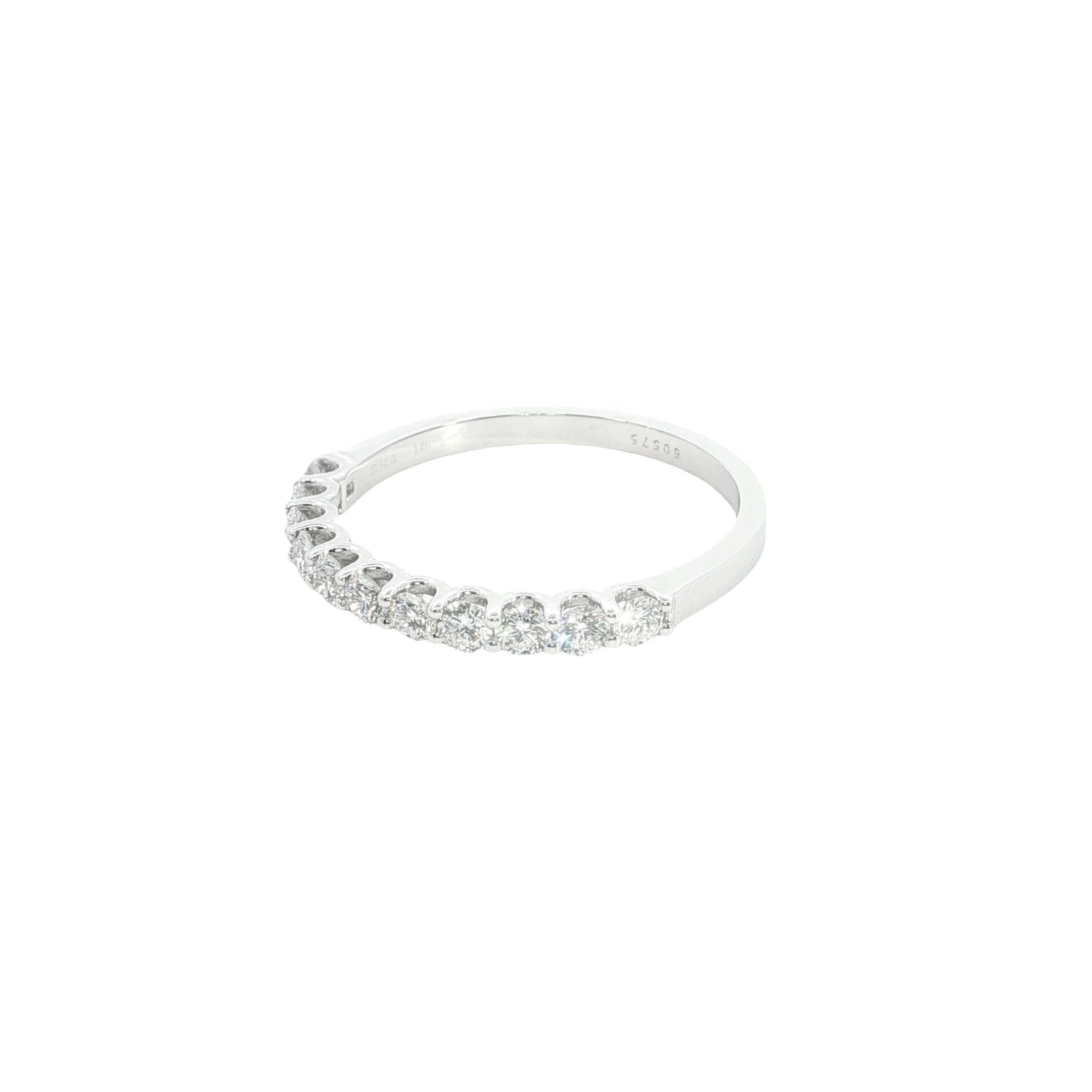 round brilliant cut lab grown diamond  stackable ring band