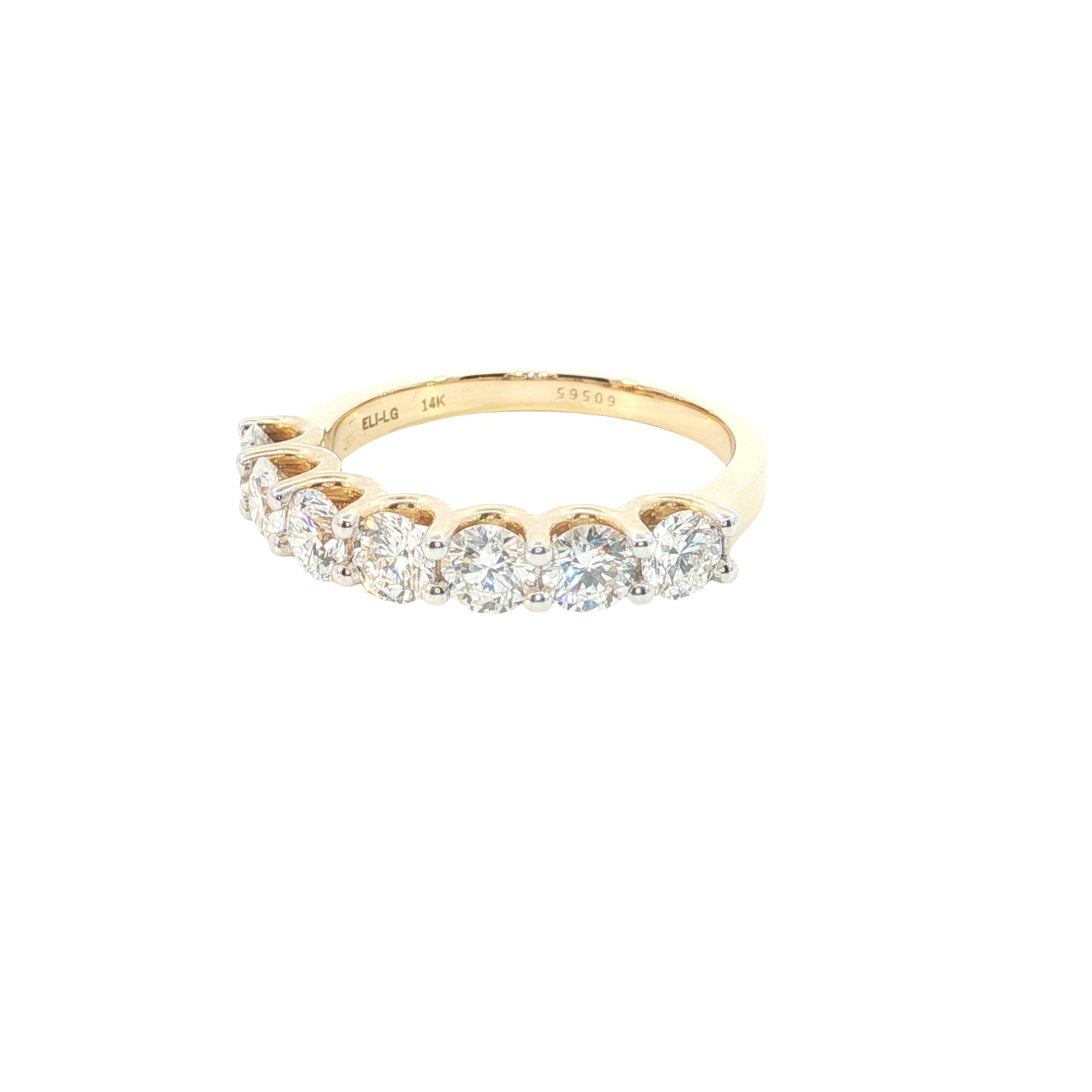 round brilliant cut lab grown diamond  stackable ring band