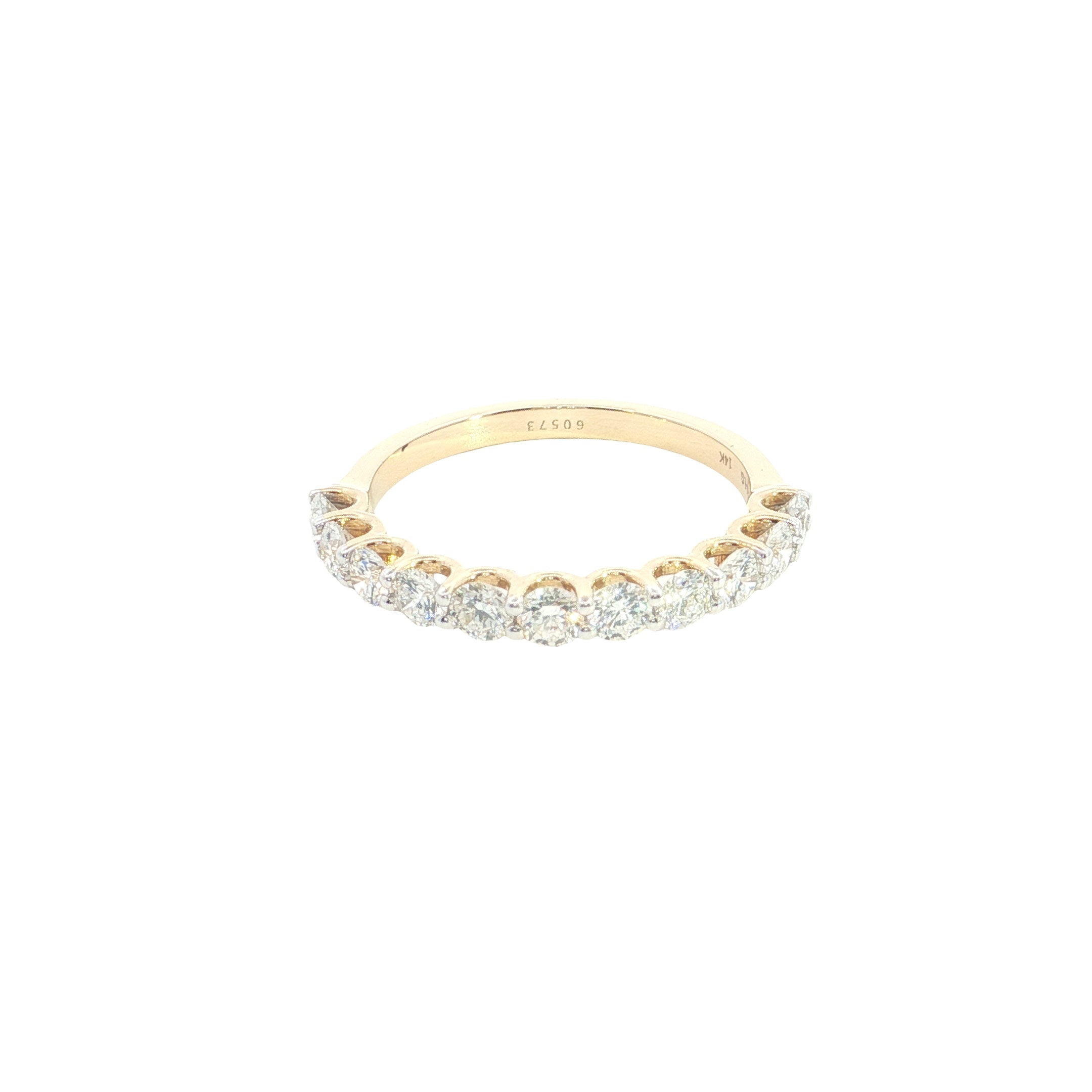round brilliant cut lab grown diamond  stackable ring band