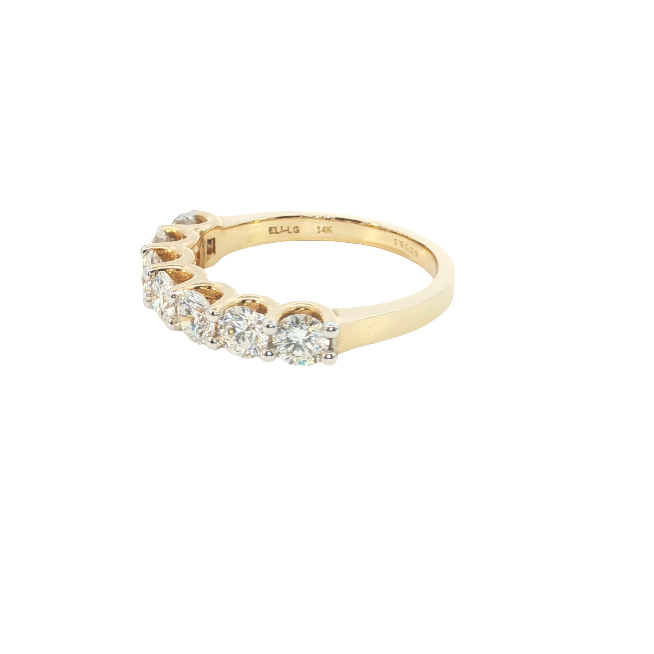 round brilliant cut lab grown diamond  stackable ring band