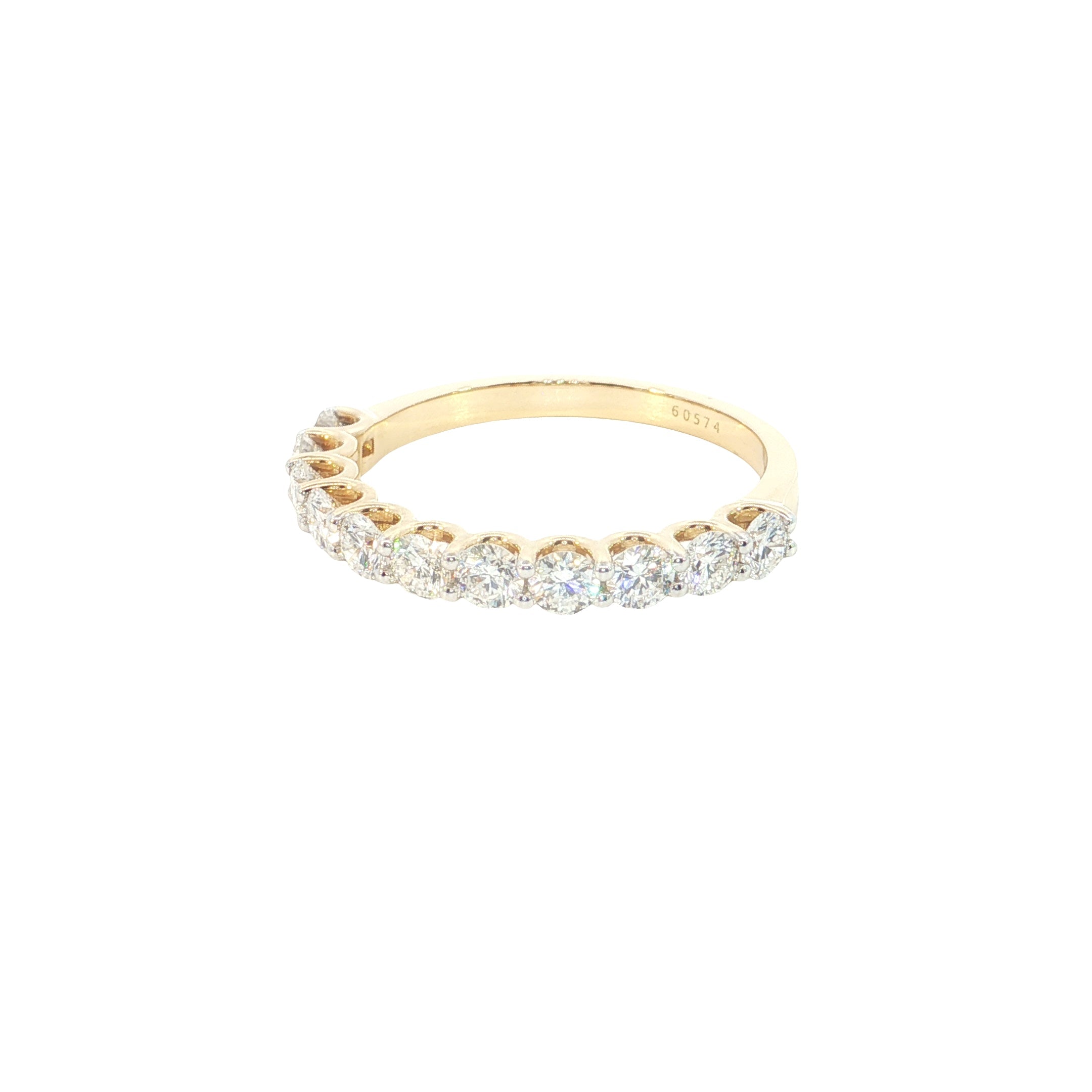round brilliant cut lab grown diamond  stackable ring band