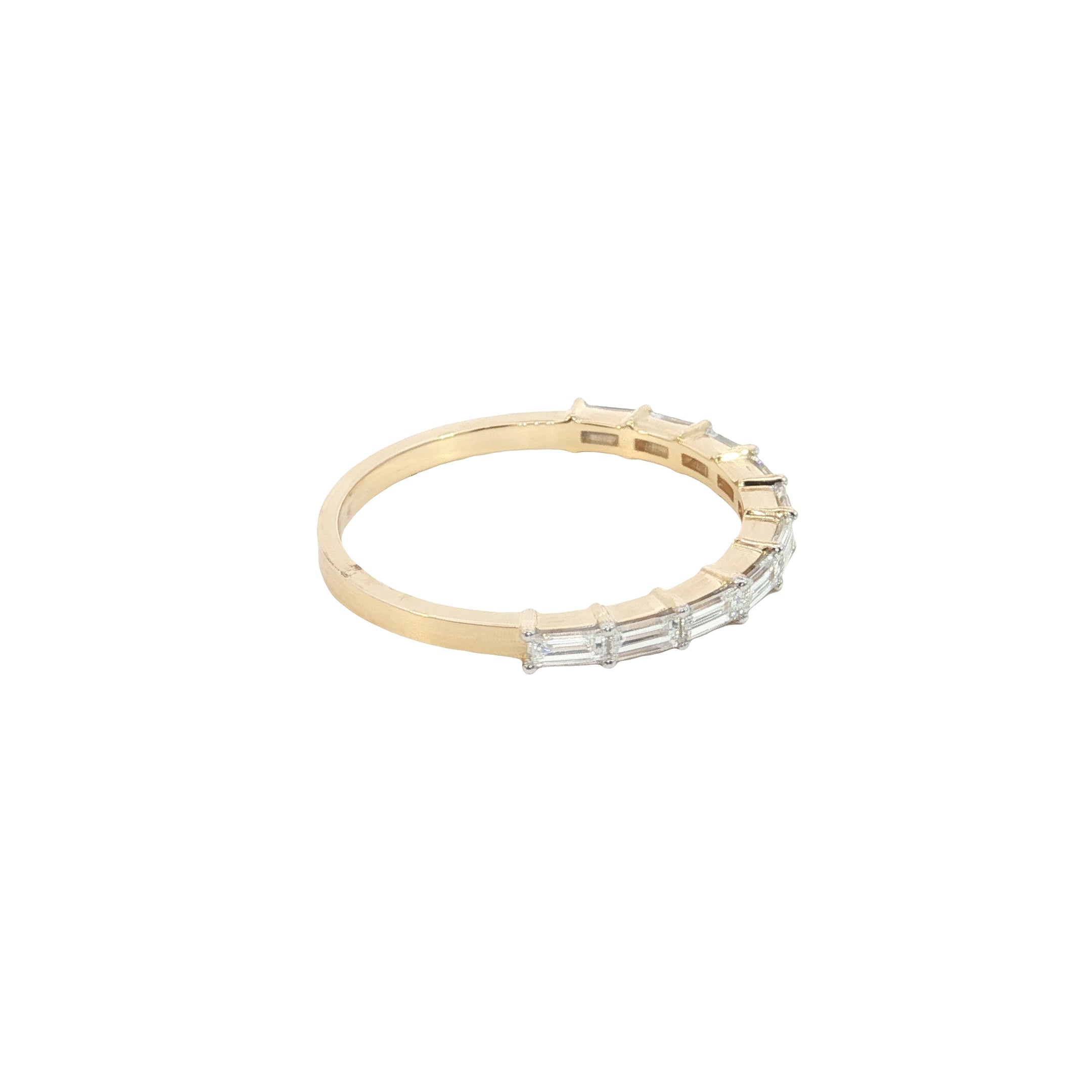 BAGUETTE cut  Lab grown Diamond  wedding Ring band
