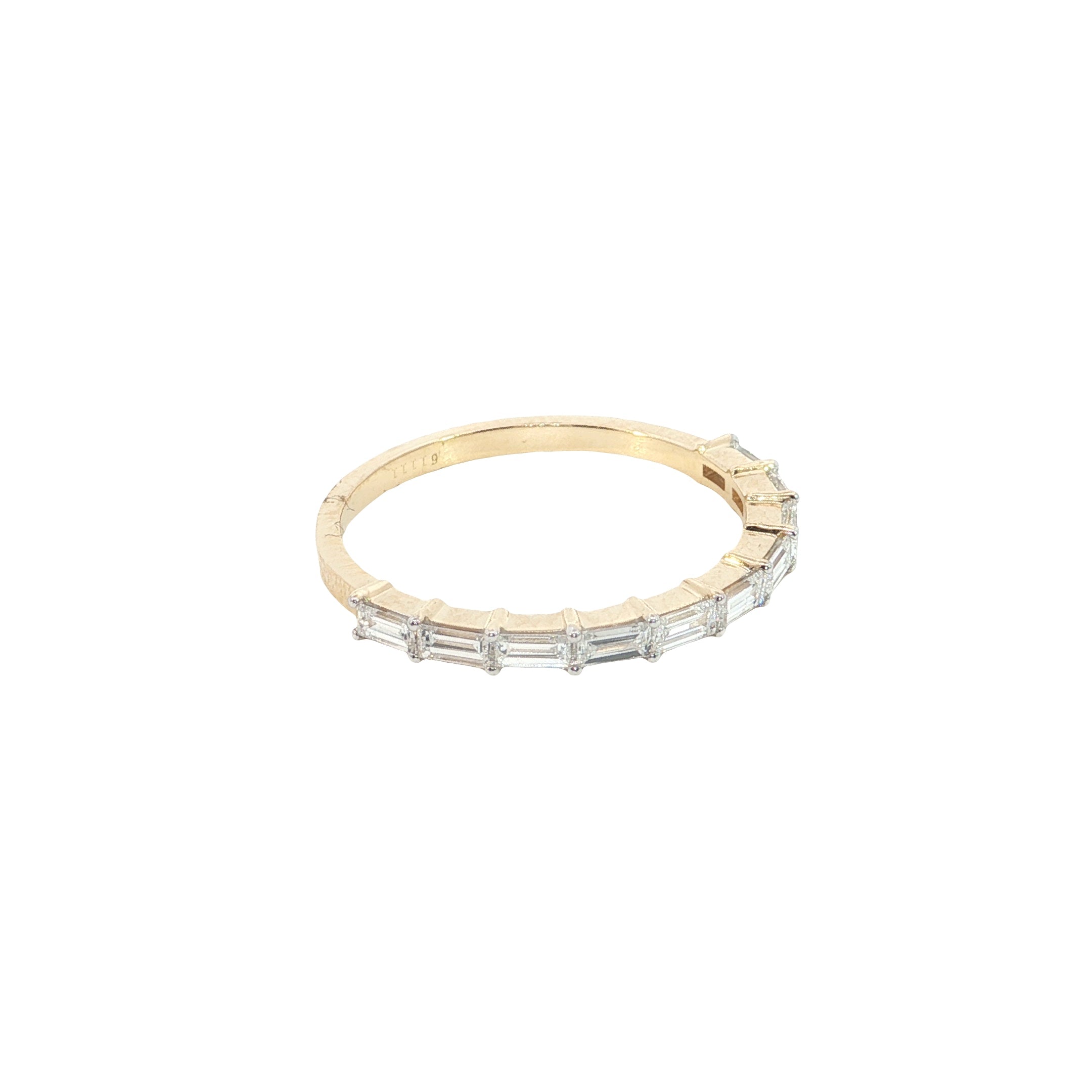 BAGUETTE cut  Lab grown Diamond  wedding Ring band