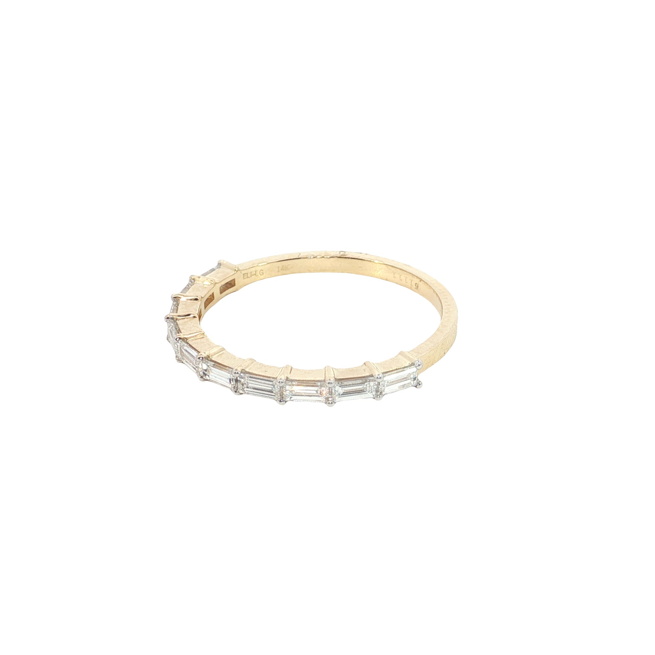 BAGUETTE cut  Lab grown Diamond  wedding Ring band