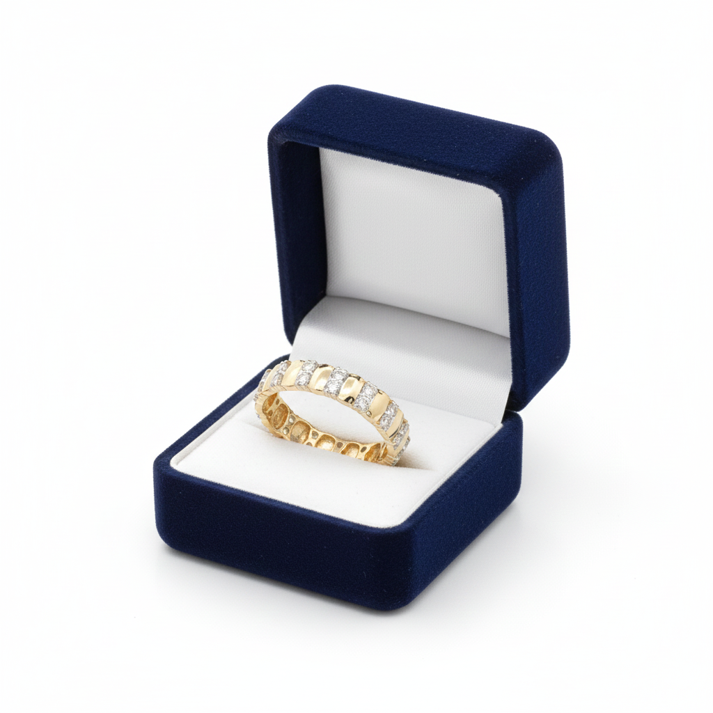 round brilliant cut lab grown diamond full eternity ring