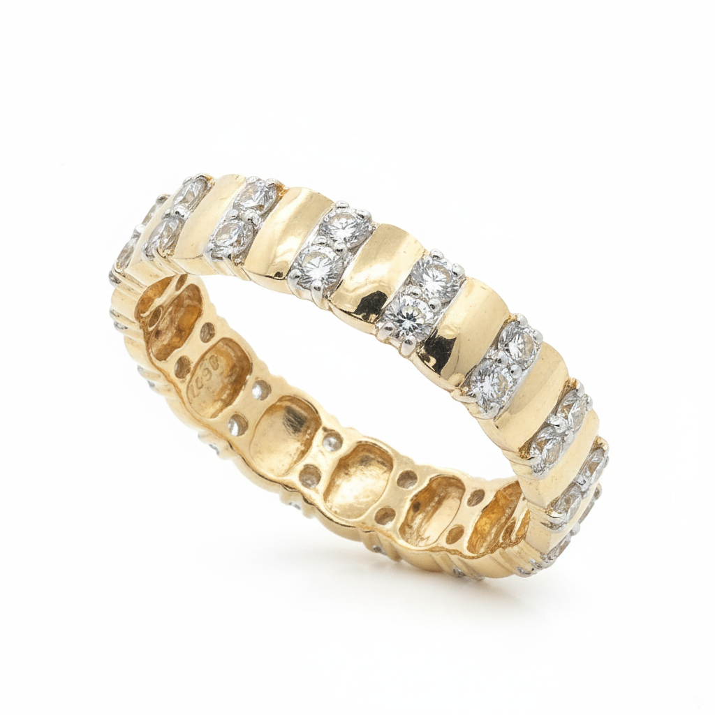 round brilliant cut lab grown diamond full eternity ring