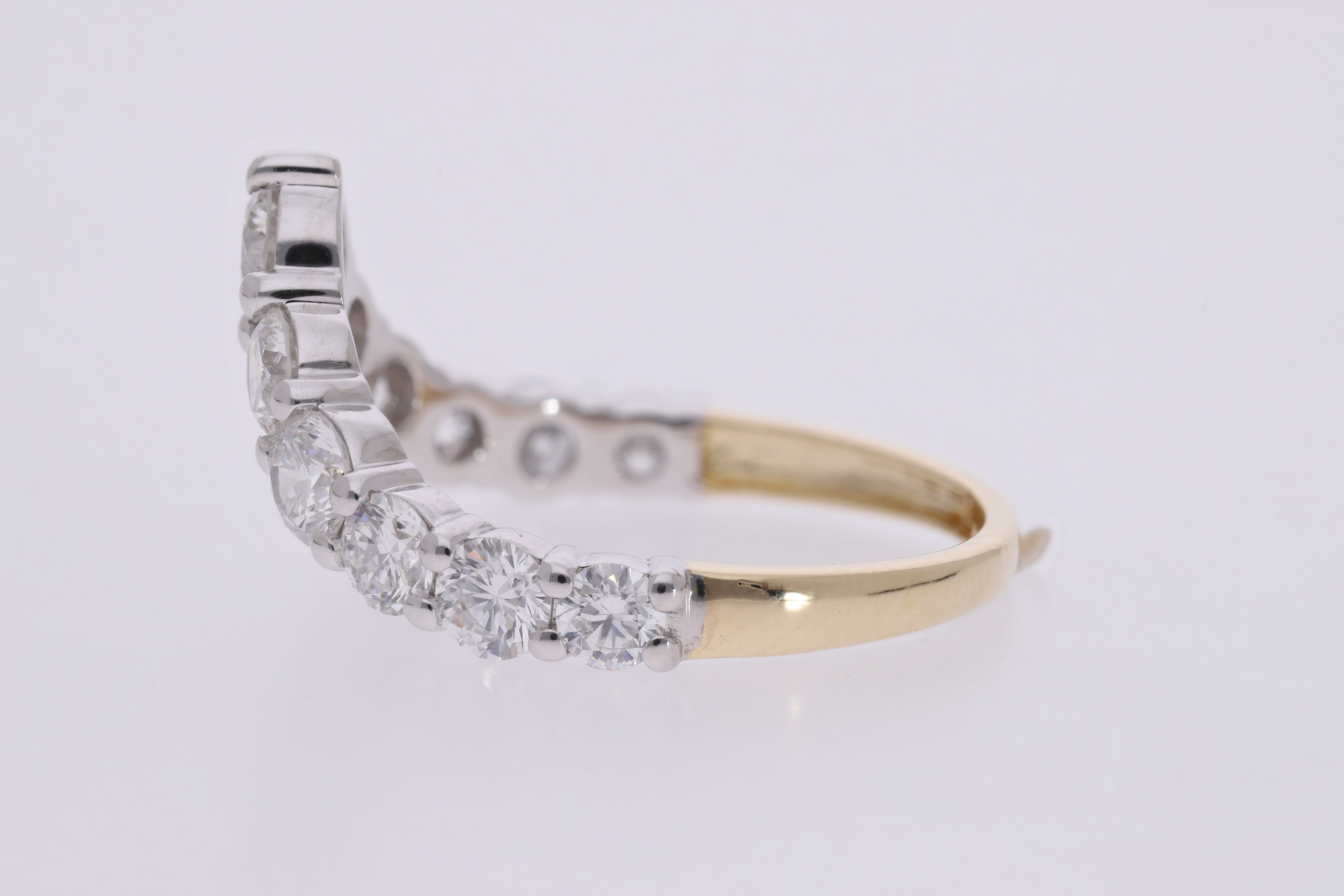 round brilliant cut  Lab grown Diamond stackable wedding Ring band
