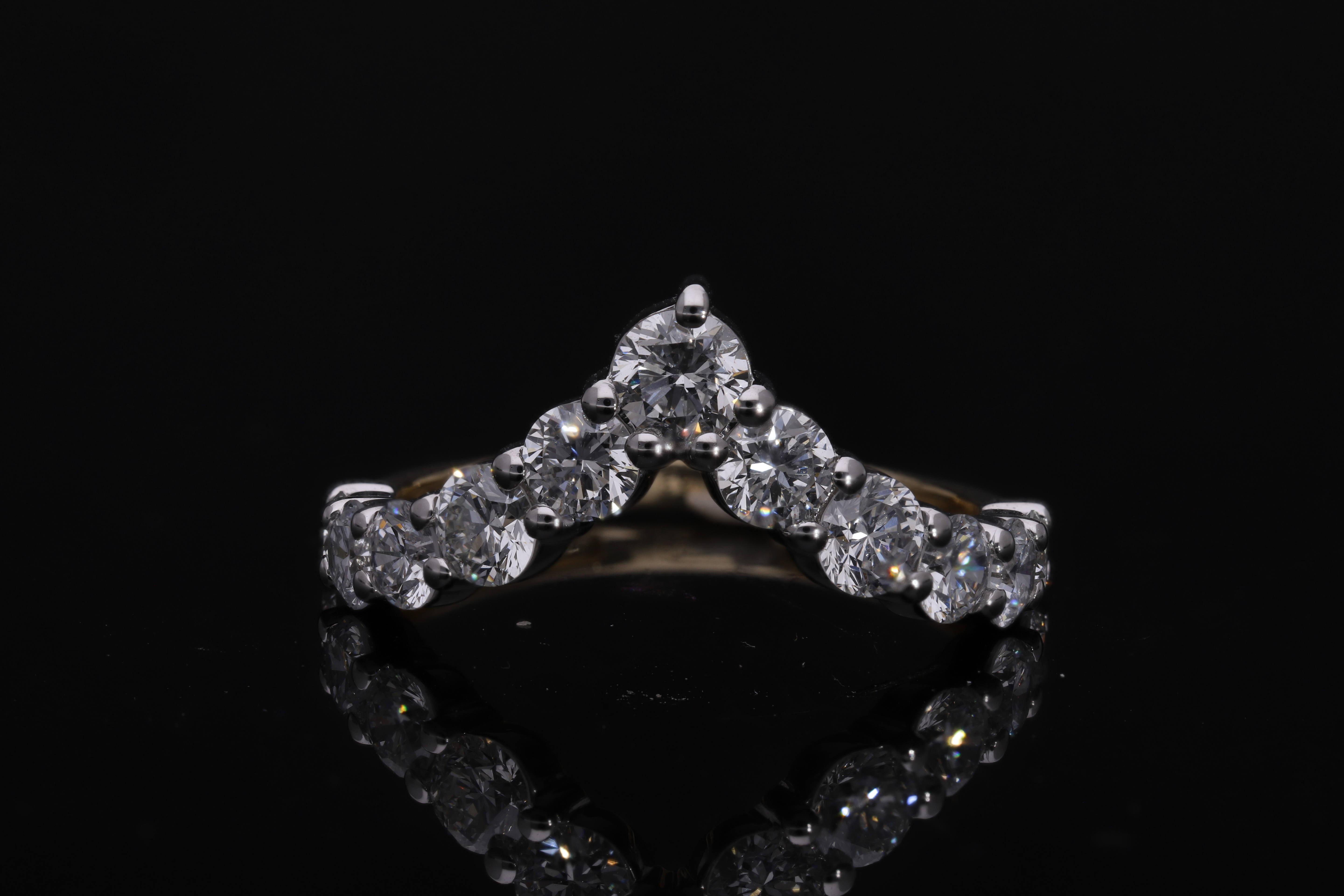 round brilliant cut  Lab grown Diamond stackable wedding Ring band