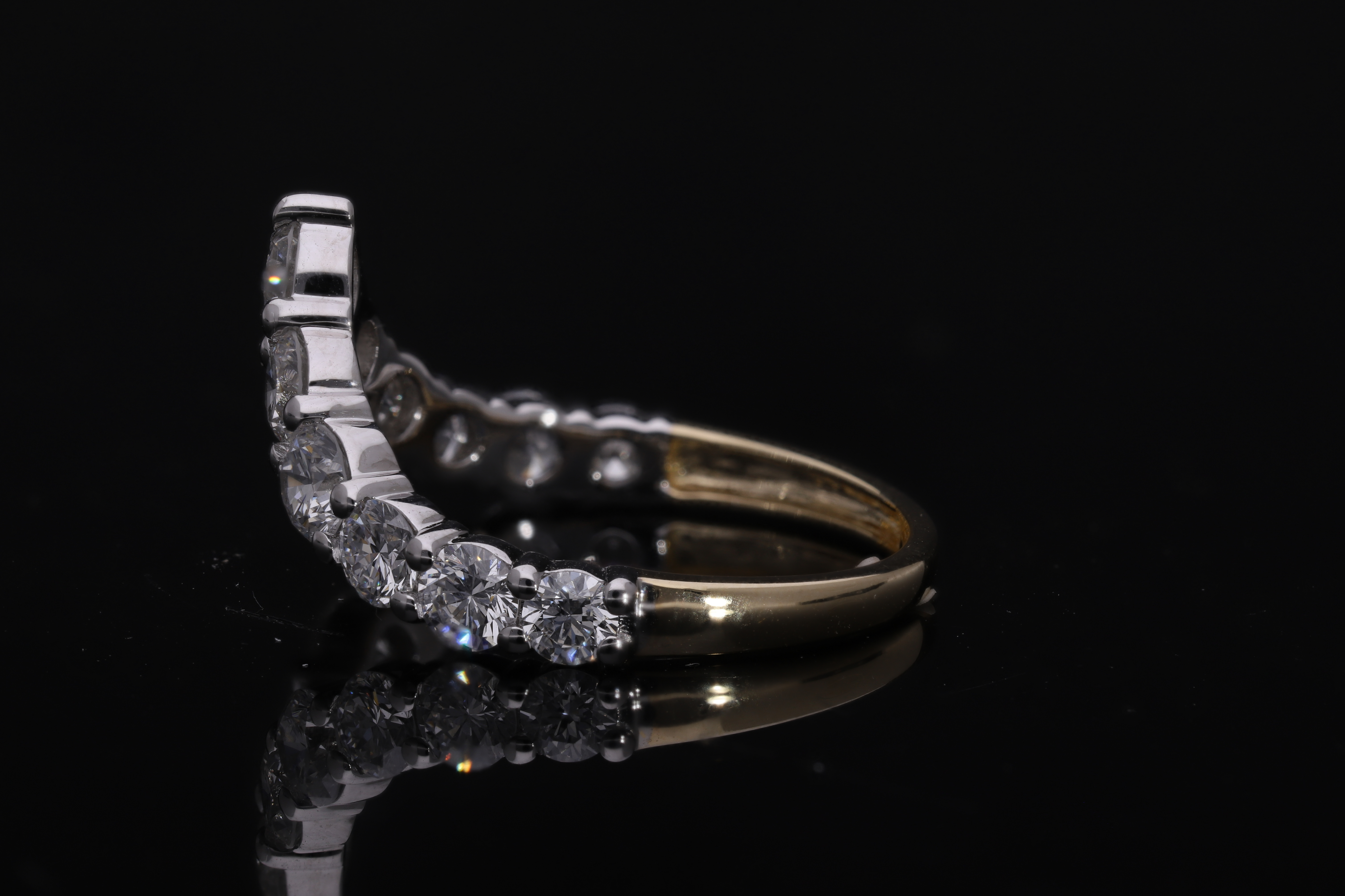 round brilliant cut  Lab grown Diamond stackable wedding Ring band