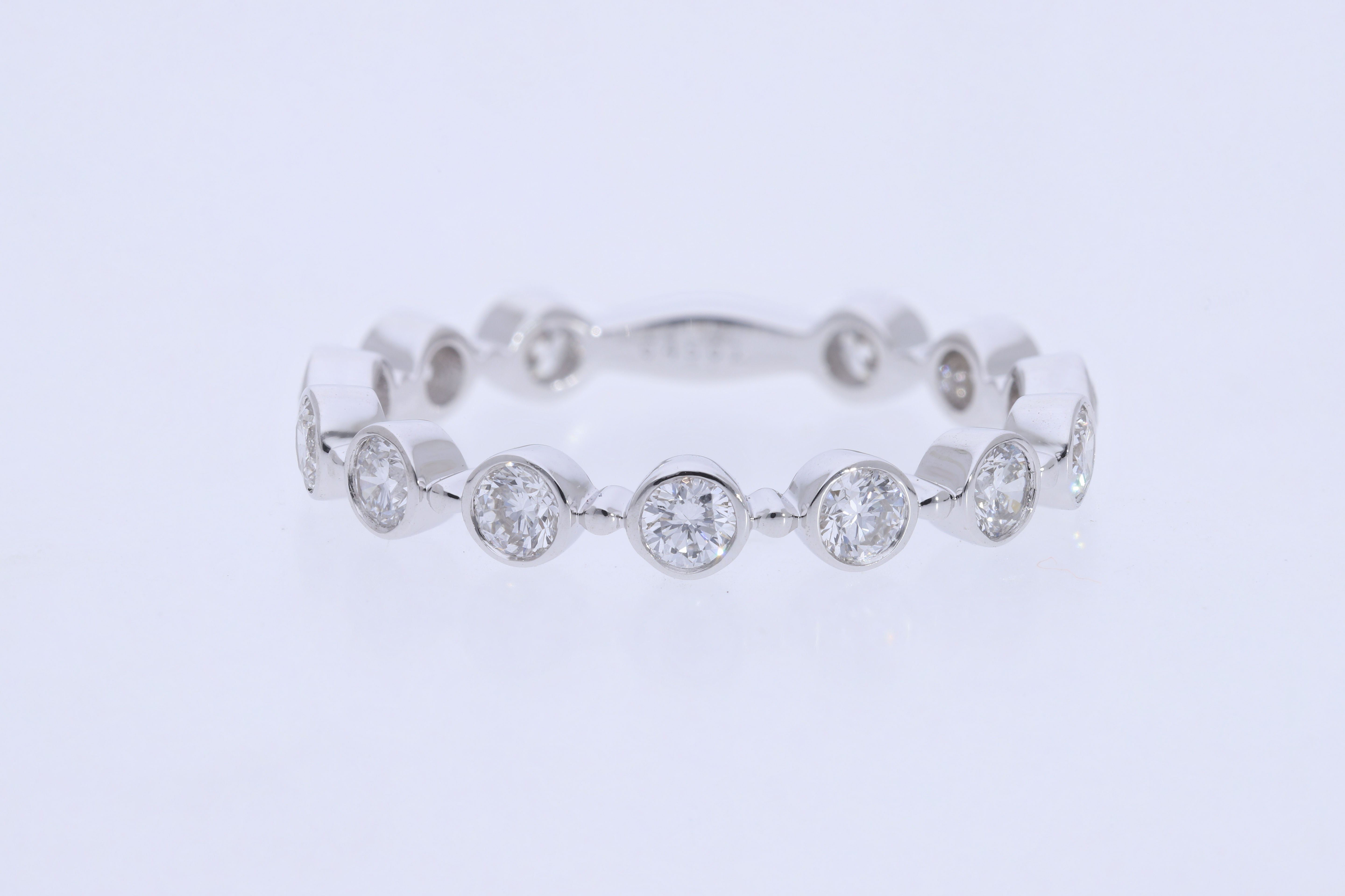2.50 Carat Round Brilliant Cut Lab-Grown Diamond Bezel-Set Eternity Band