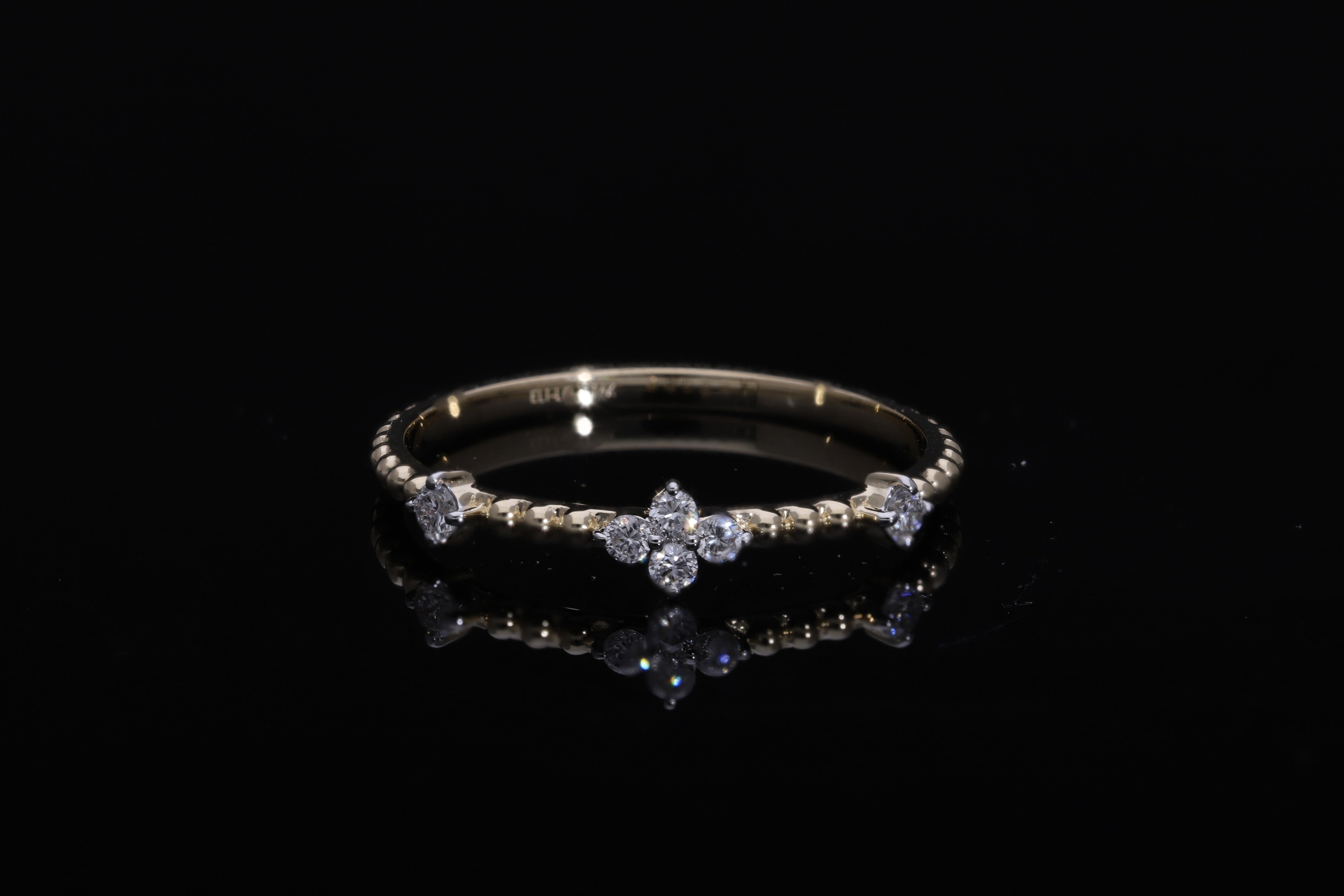 Round Brilliant Cut Lab grown Diamond stackable ring band