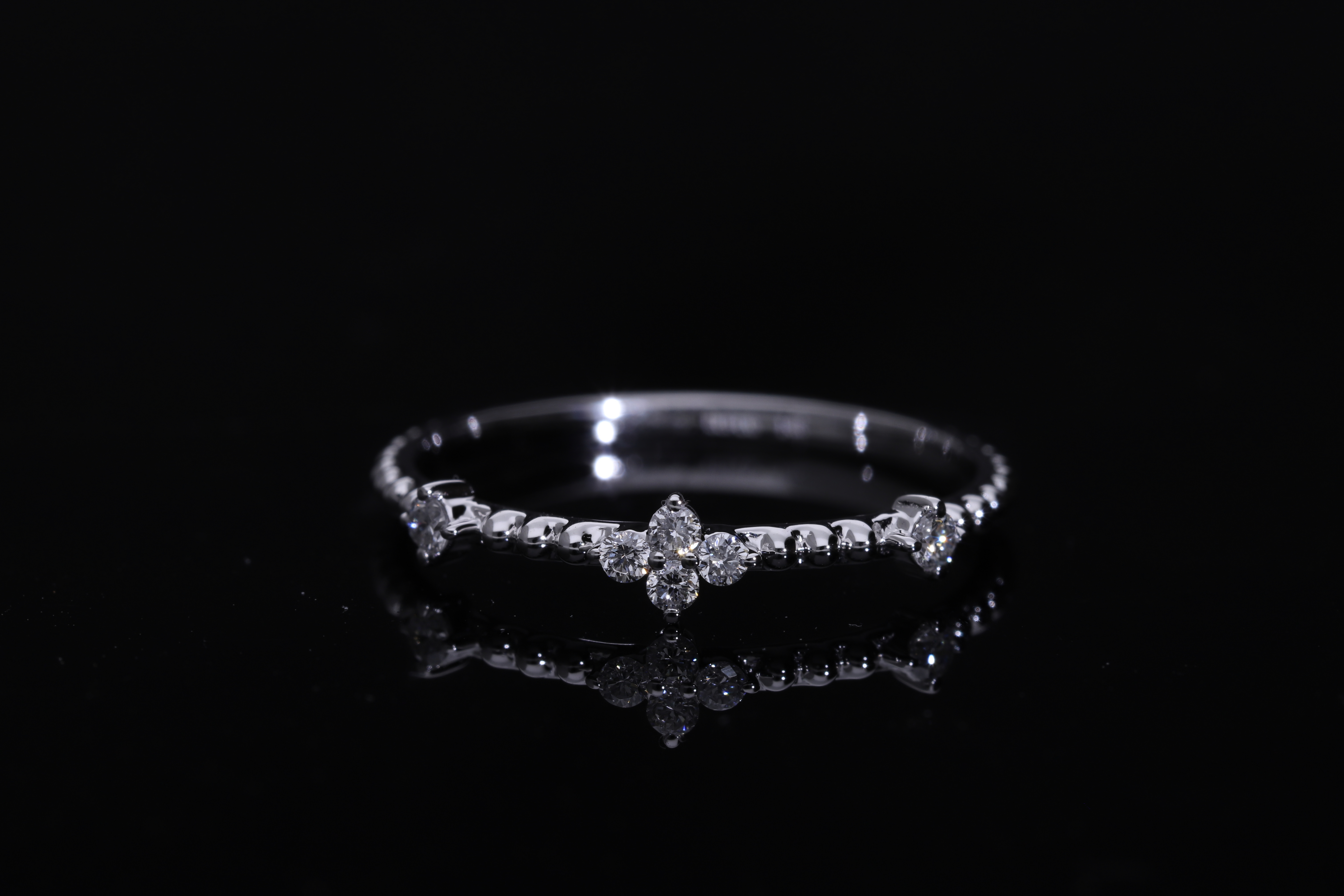 Round Brilliant Cut Lab grown Diamond stackable ring band