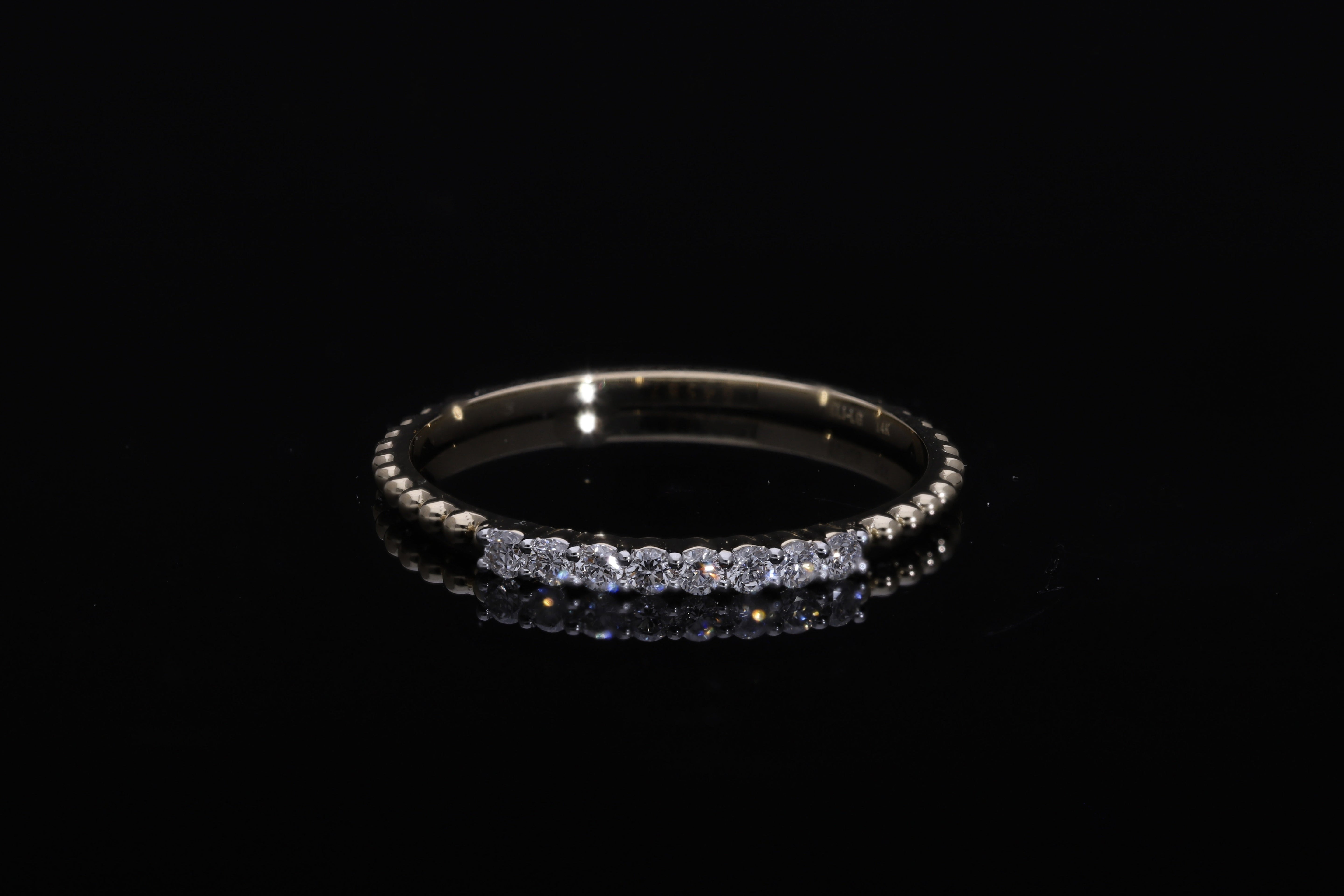 Round Brilliant Cut Lab grown Diamond stackable ring band