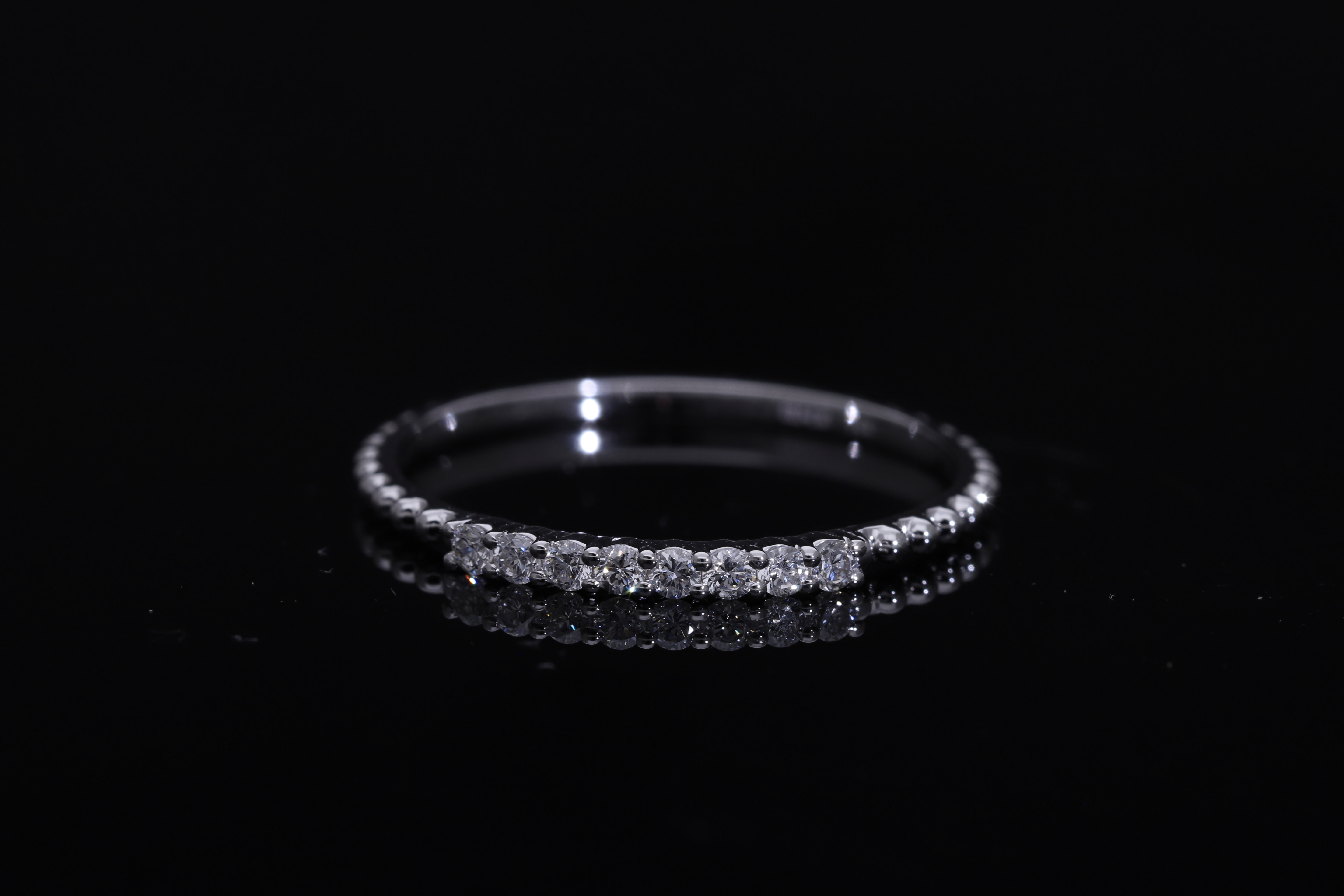 Round Brilliant Cut Lab grown Diamond stackable ring band