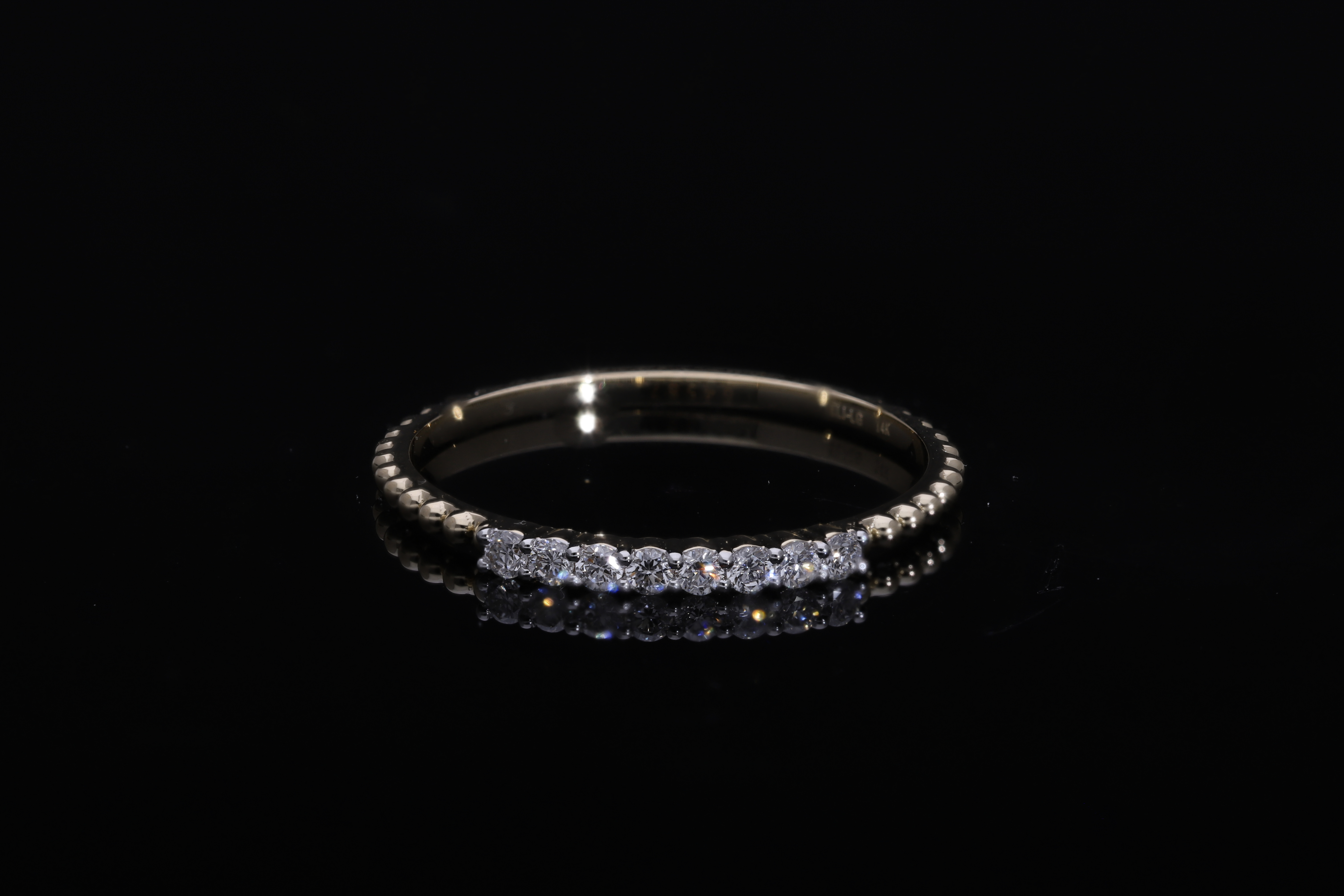 Round Brilliant Cut Lab grown Diamond stackable ring band