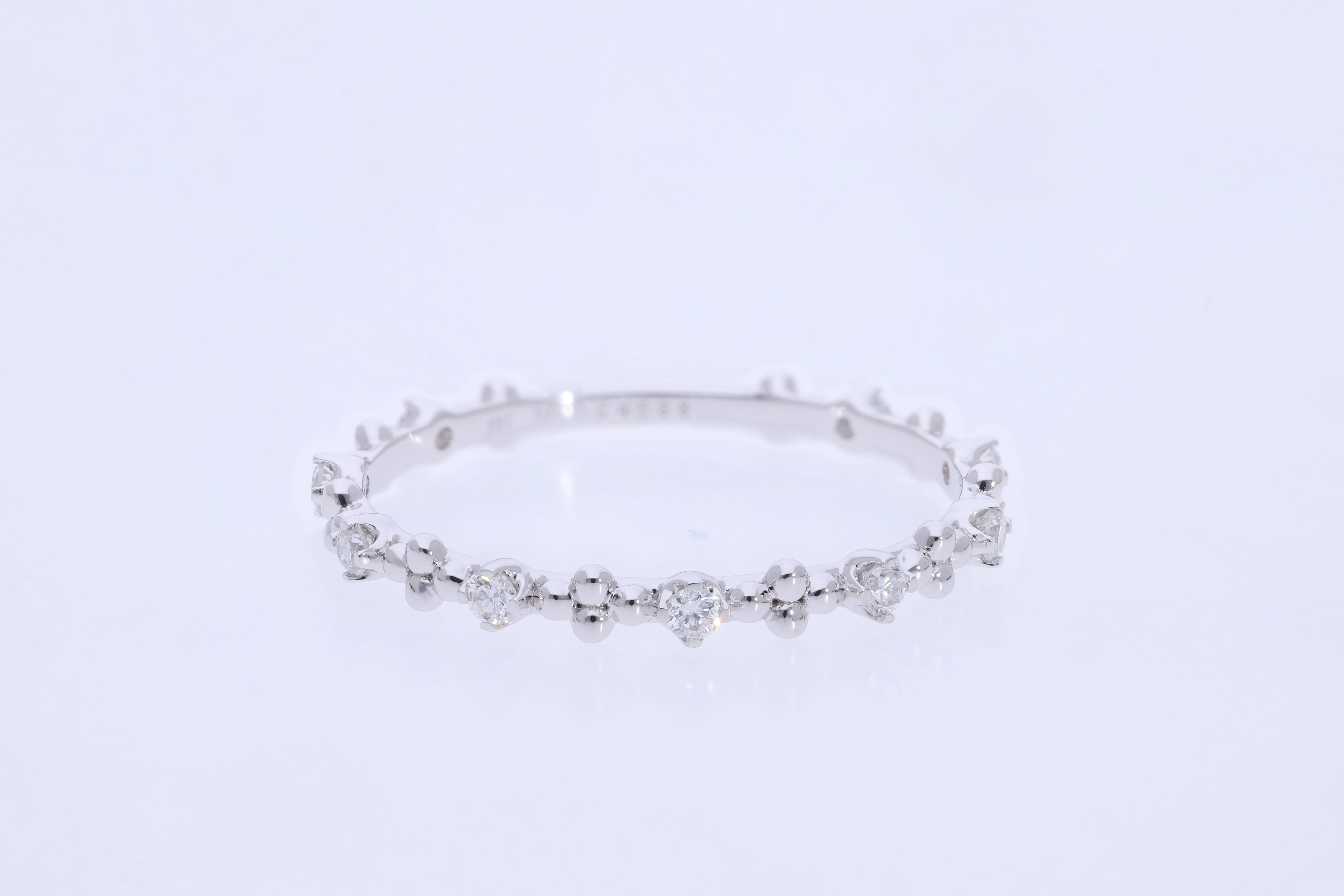 Round Brilliant Cut Lab grown Diamond stackable Ring  Band