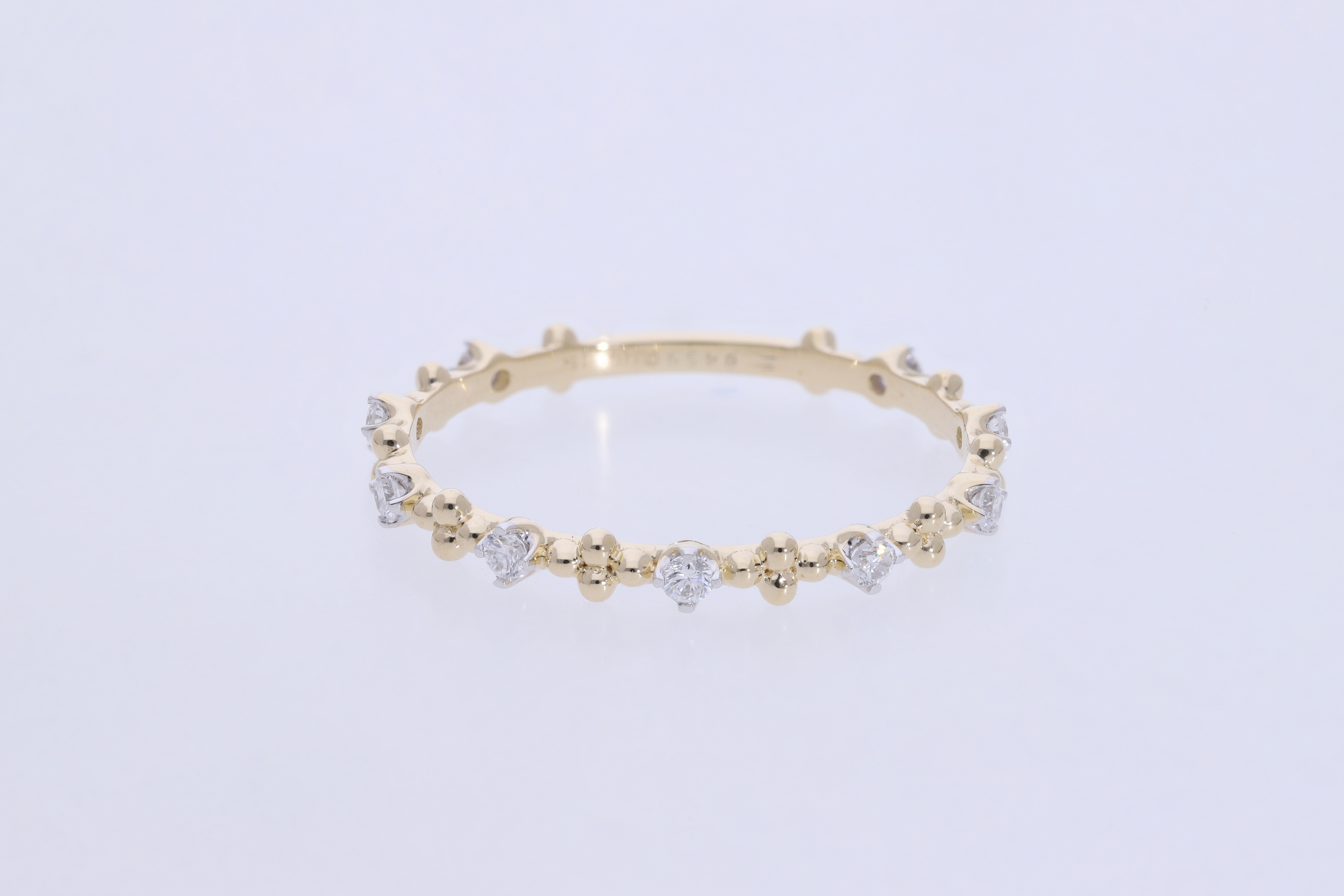Round Brilliant Cut Lab grown Diamond stackable Ring  Band